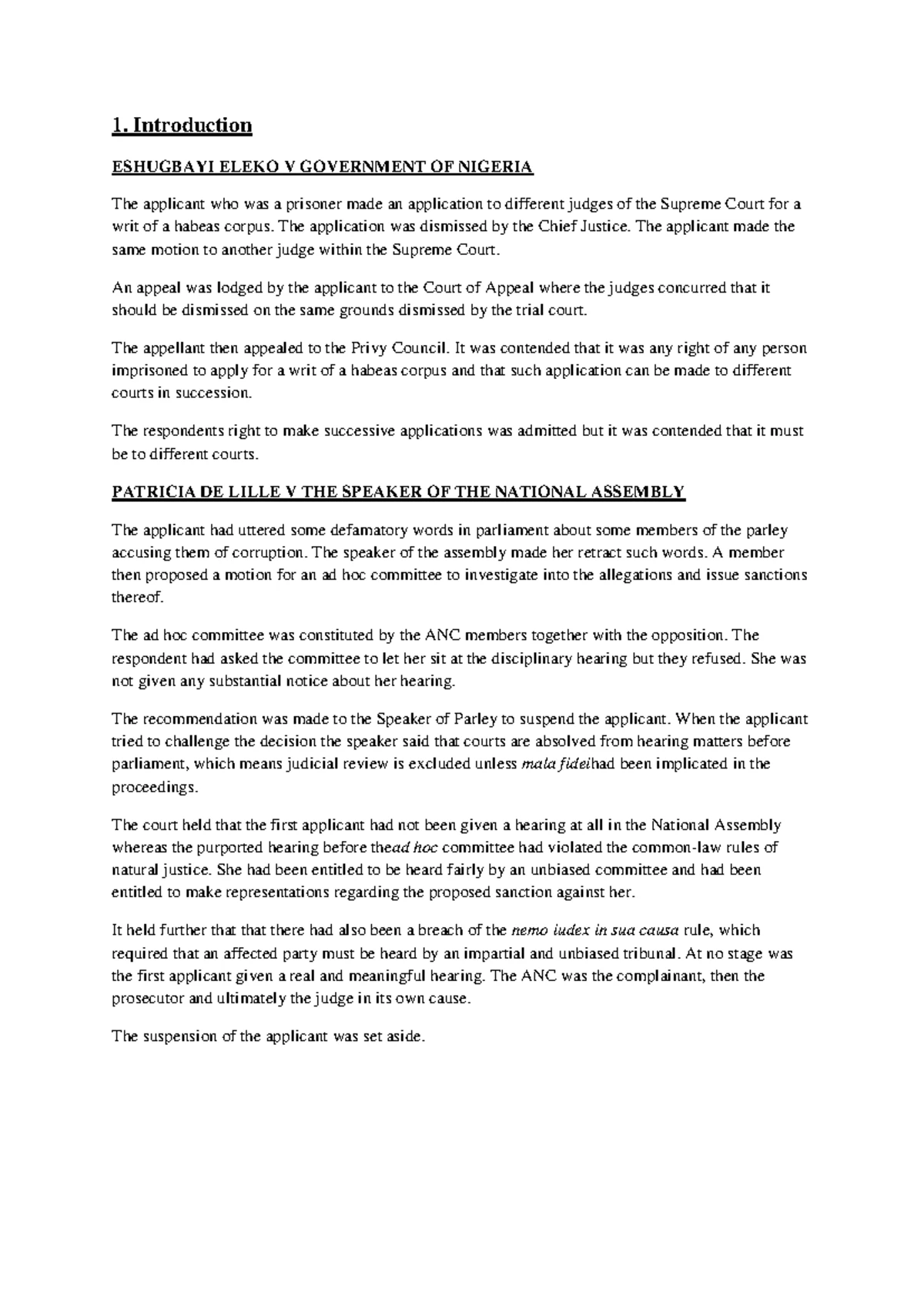 Civ Case 1961 of 2009 - RATLADI v THE ATTORNEYGENERAL Judgment Analysis ...