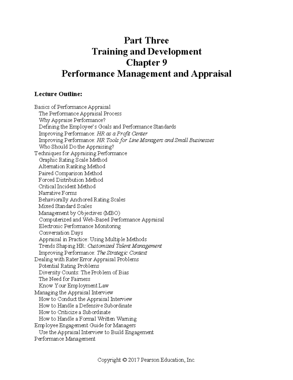 HUM 302: Performance Management and Appraisal Techniques - Lecture ...