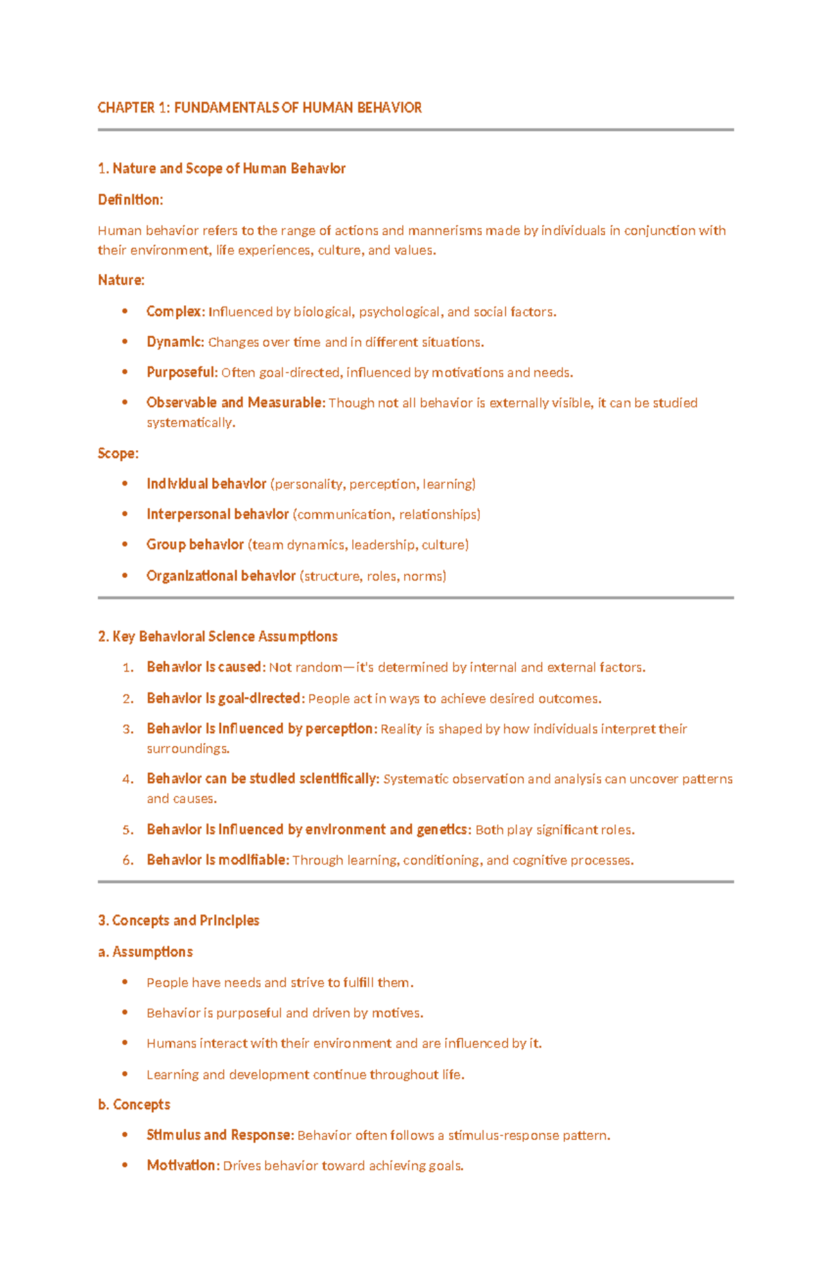 LECTURE: HBO - FUNDAMENTALS OF HUMAN BEHAVIOR AND ORGANIZATIONAL ...