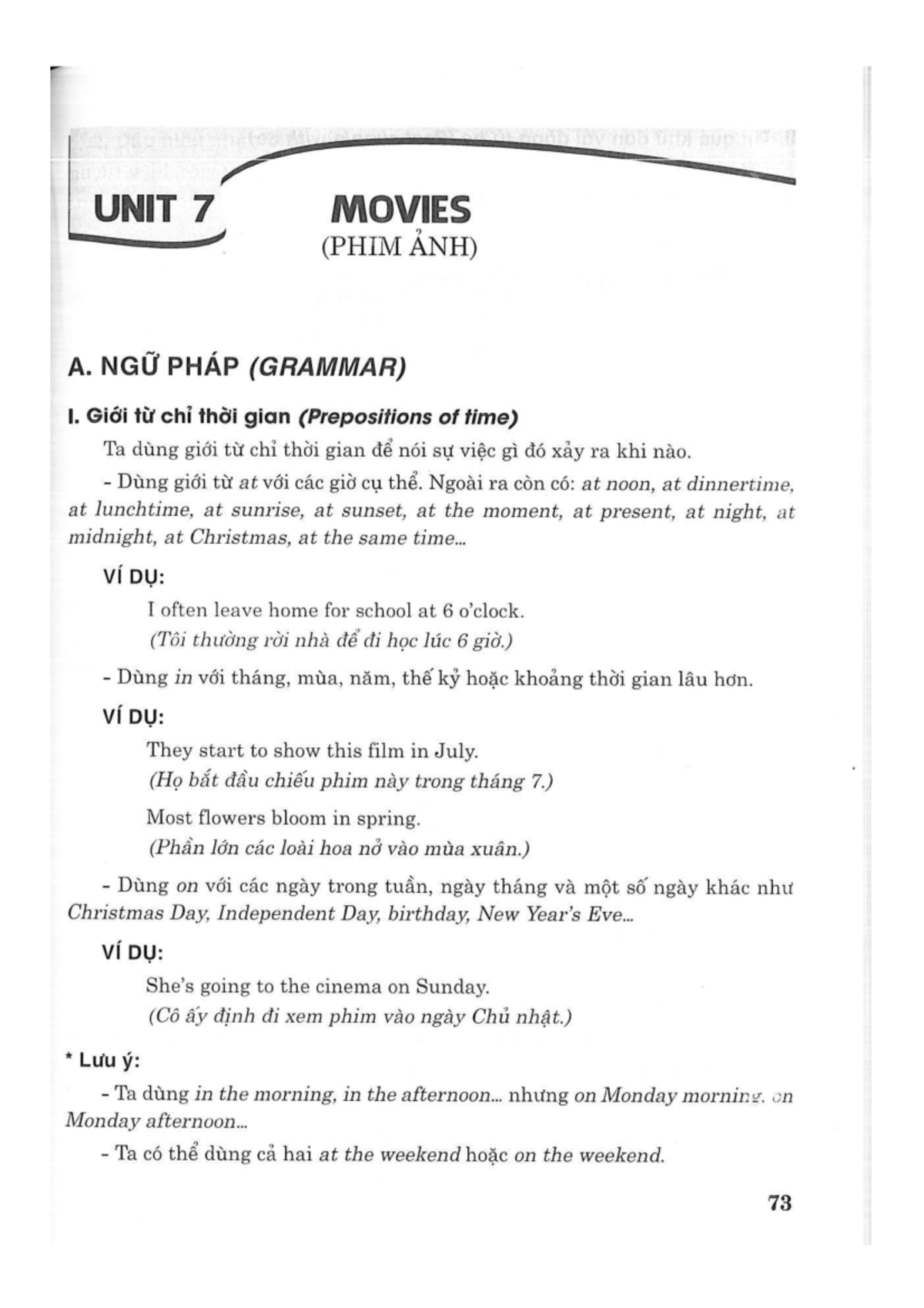 Unit 7-10 English Exercises for Grade 6 (Bài Tập Tiếng Anh Lớp 6) - Studocu