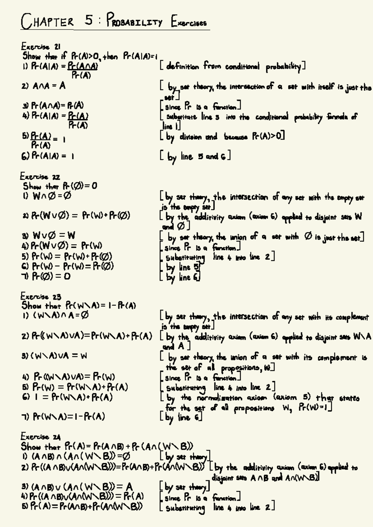 Probability Problem Set 5 Answers: Conditional Probability & Set Theory ...