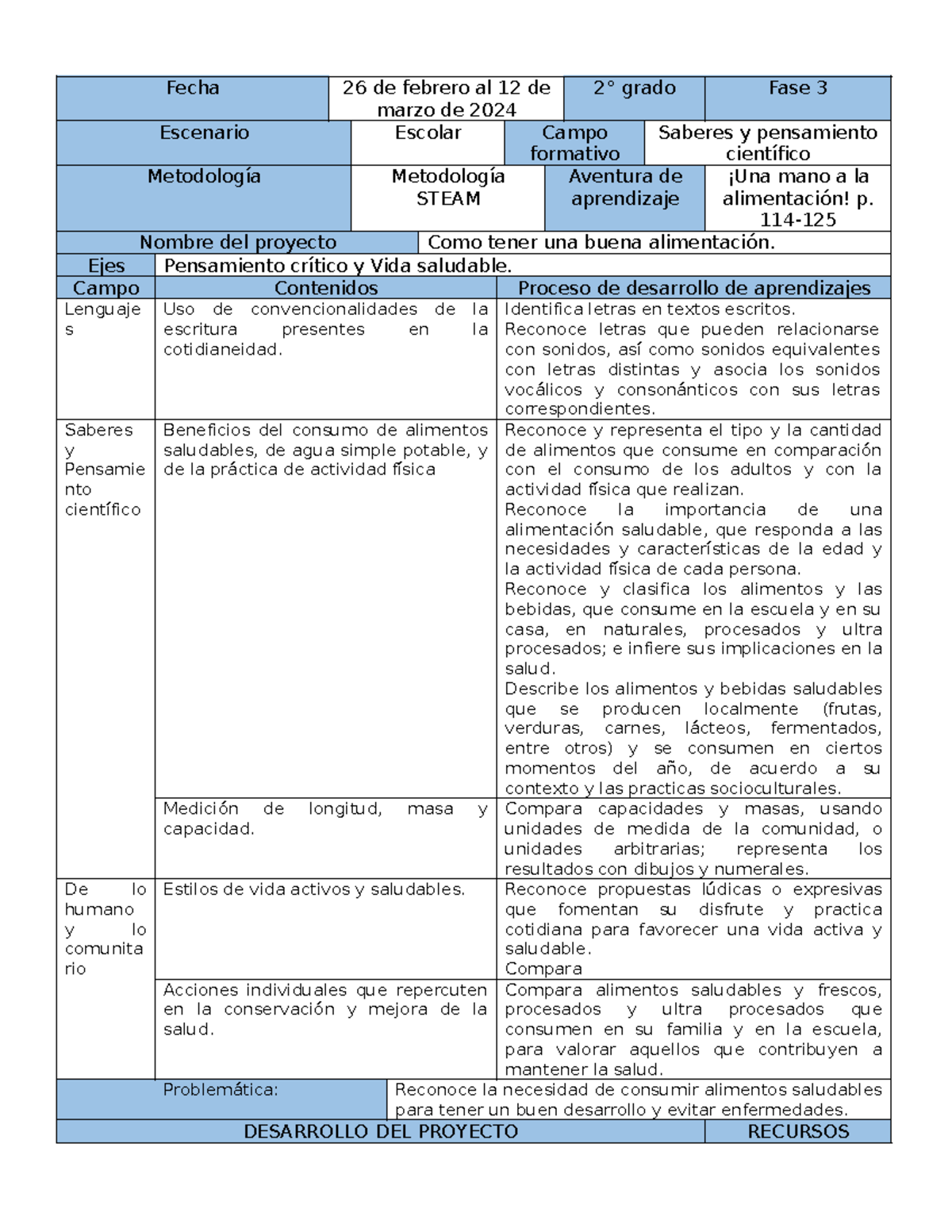 Semana 24-27 - PLANEACION PARA 3° GRADO PRIMARIA - Fecha 26 de febrero ...