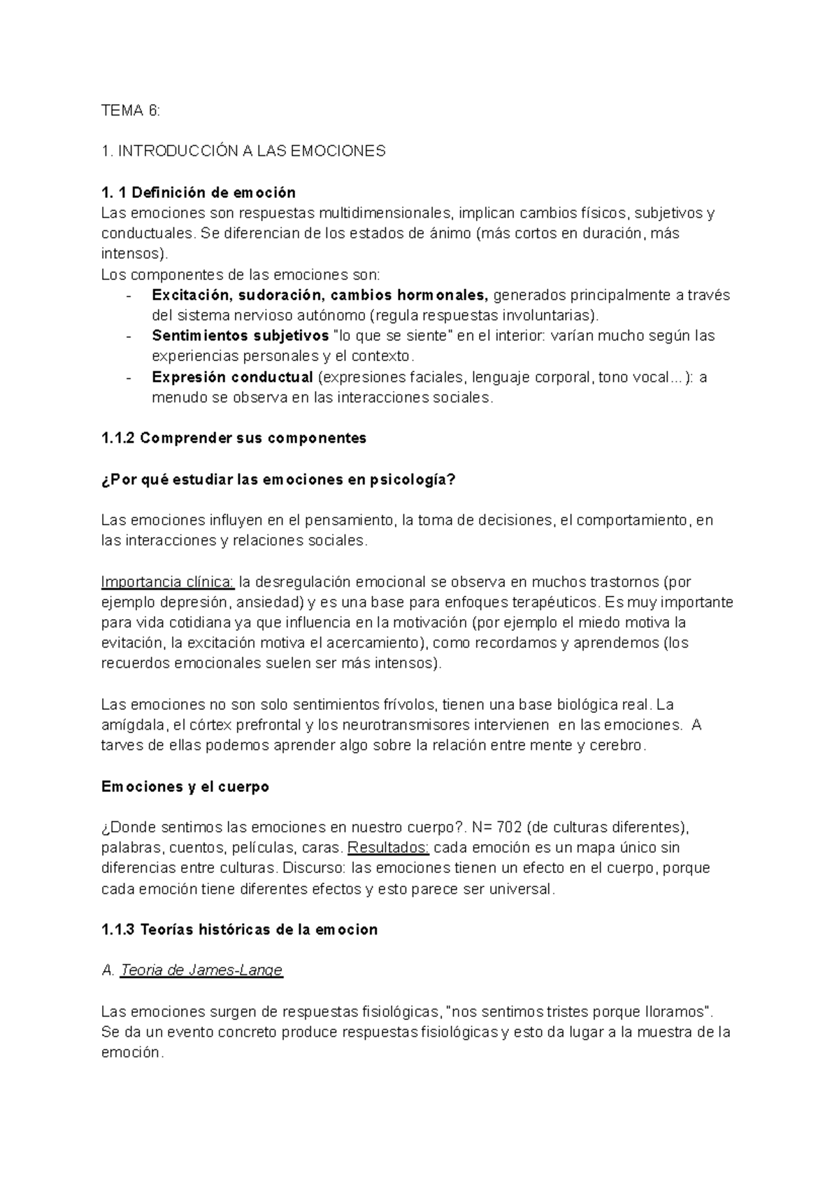 TEMA 6 EMO: Introducción a las Emociones y su Impacto en la Psicología ...