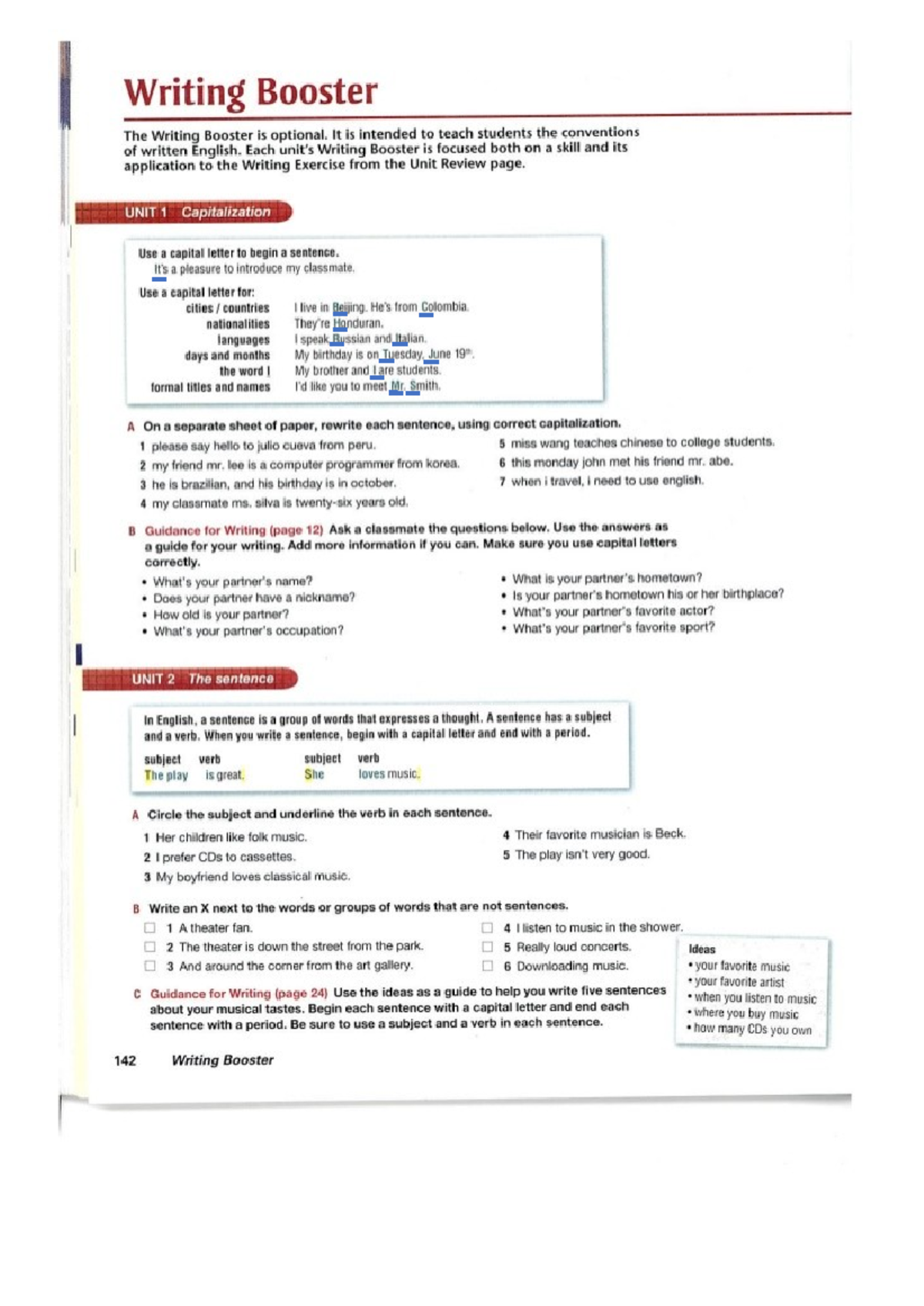 Writing Booster 1 - Ingles - Studocu