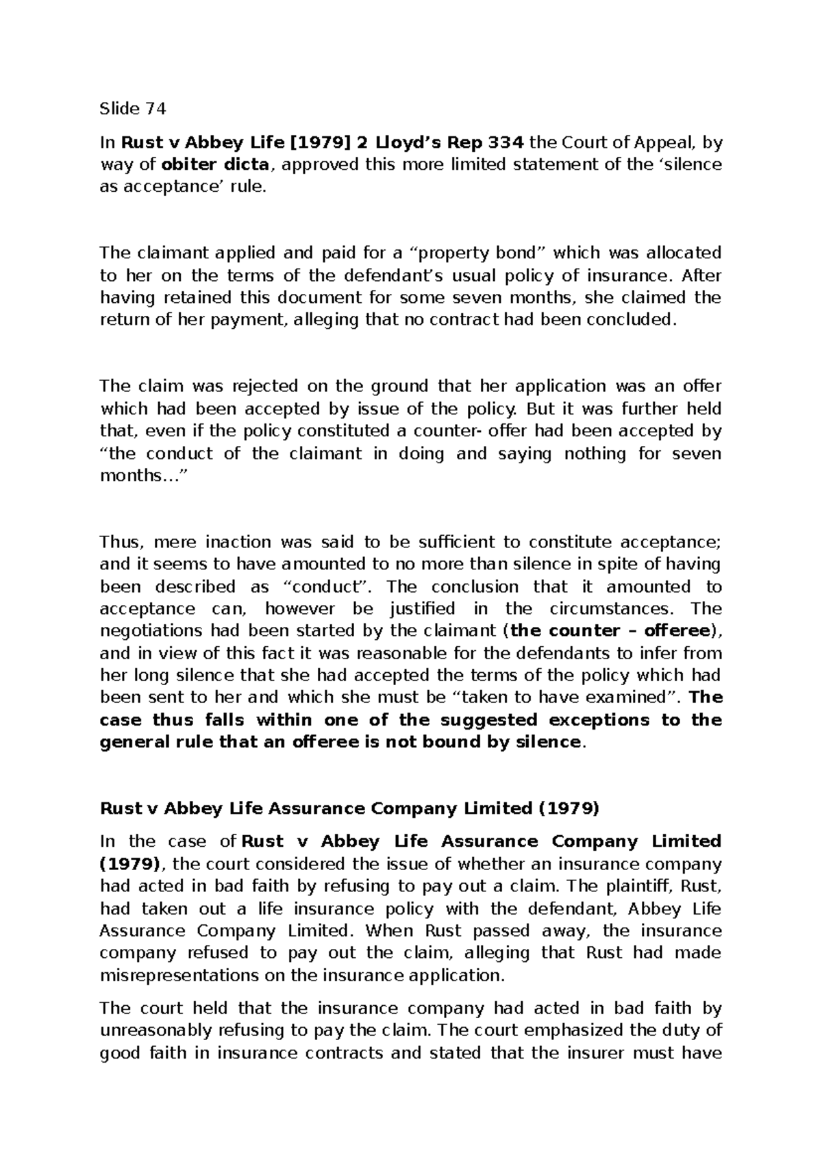 Case Study: Rust v Abbey Life [1…