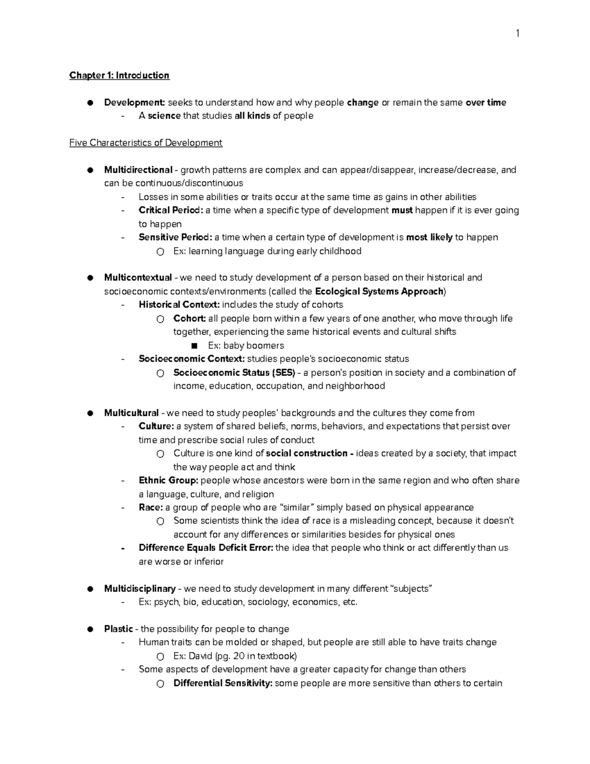 Psych 101 Final Exam Study Guide: Key Concepts in Development - Studocu