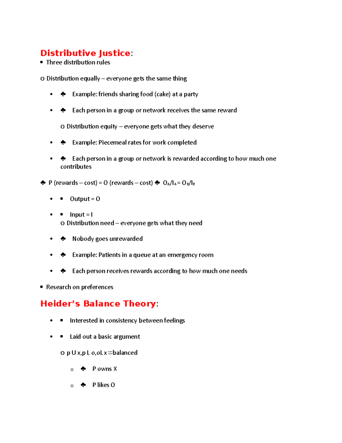 Balance theory psychology - Distributive Justice: Three distribution ...