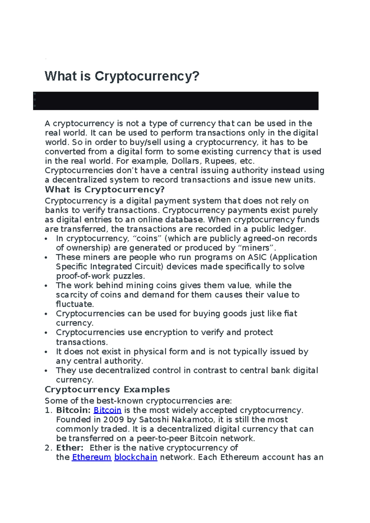 Blockchain Technology Security Issues: A Literature Review (INFO 101) -  Studocu