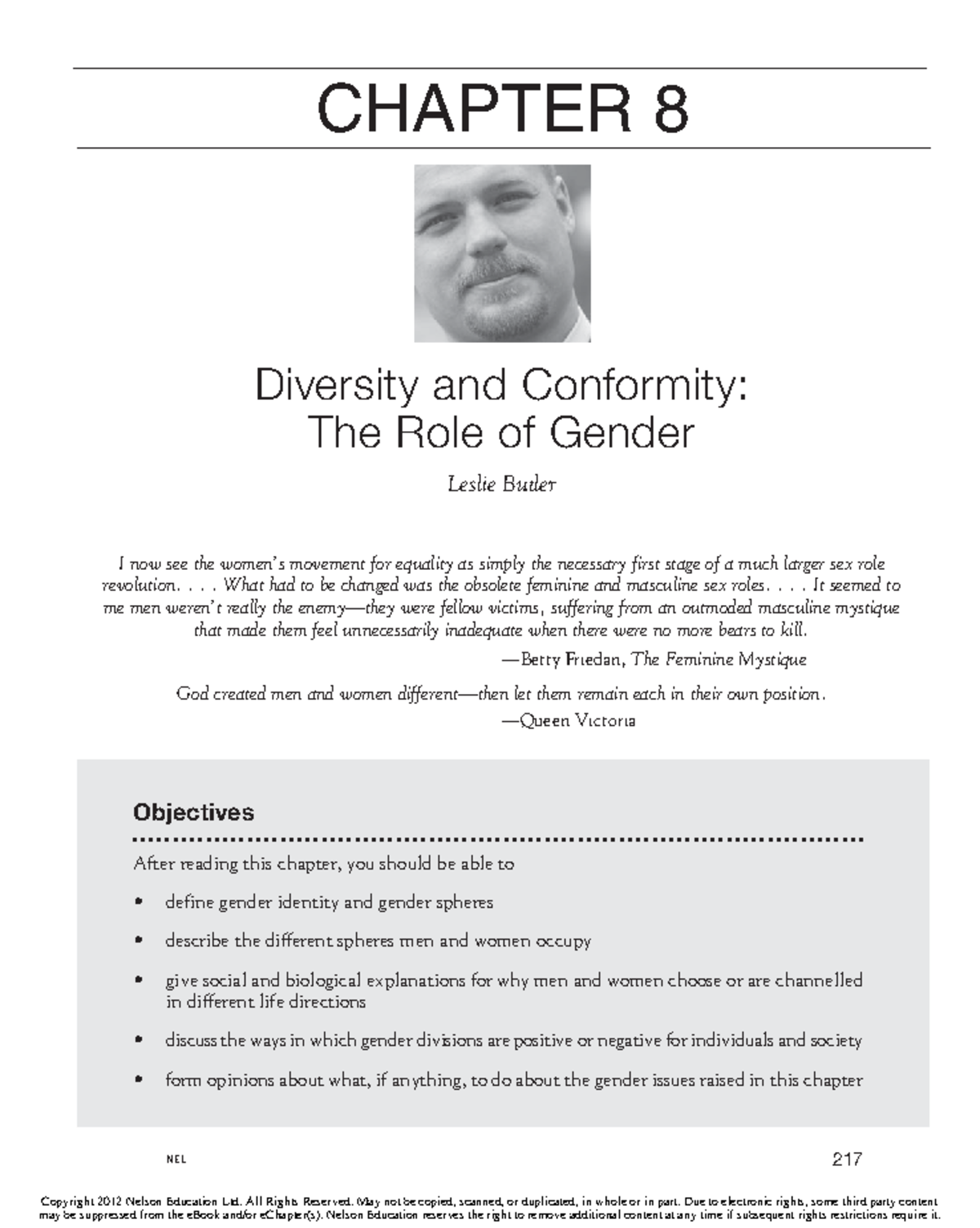 CHAPTER 8: Gender Conformity and Diversity in Society - Studocu