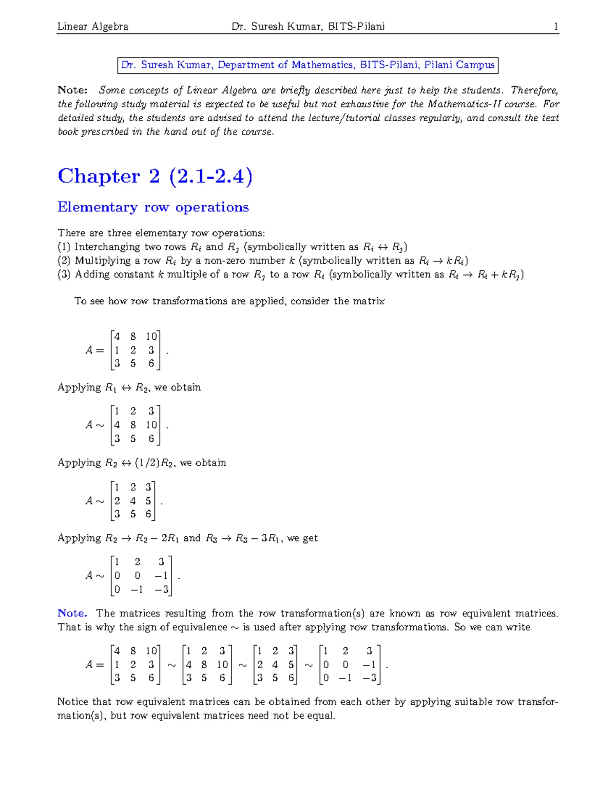 Chapter-3 - Suresh Sir' notes - Chapter 3 Discrete Random Variables and ...