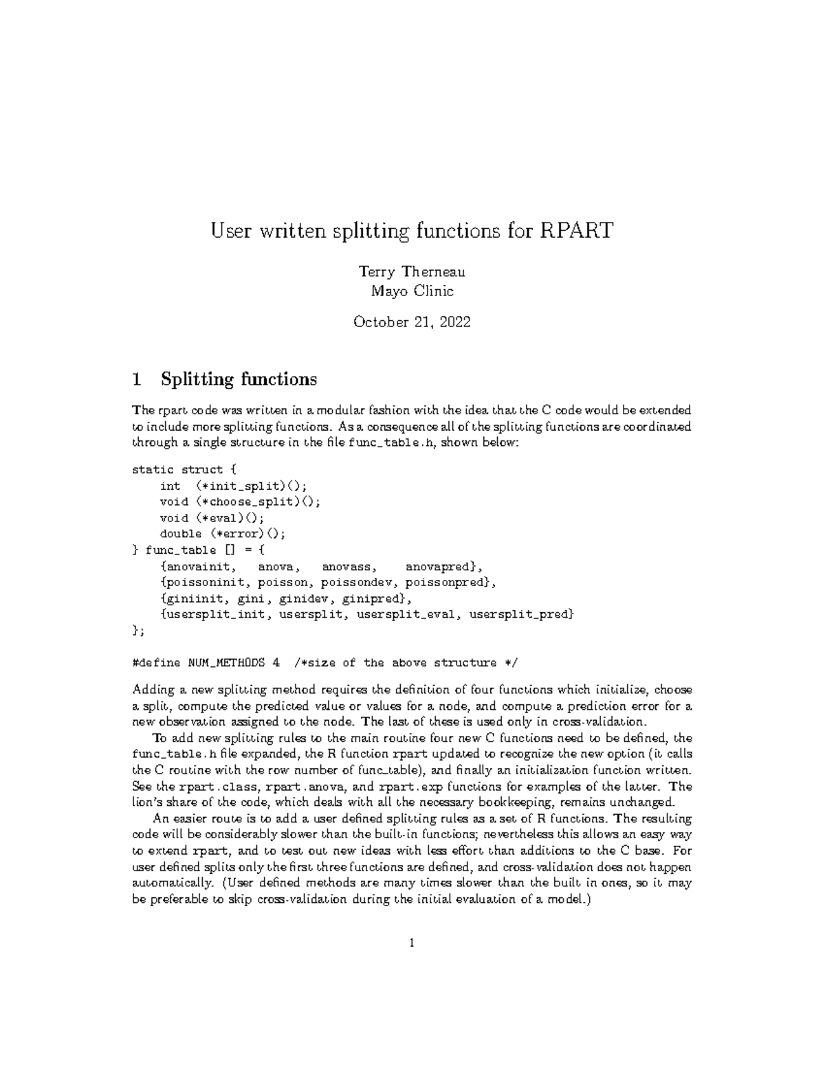 Usercode - NOTES on RPART Splitting Functions (STAT 101) - Studocu