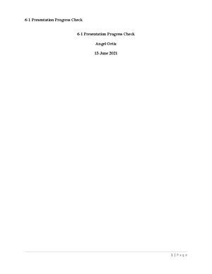 Module One Short Answers - Module One Question 1 Do you have any ...