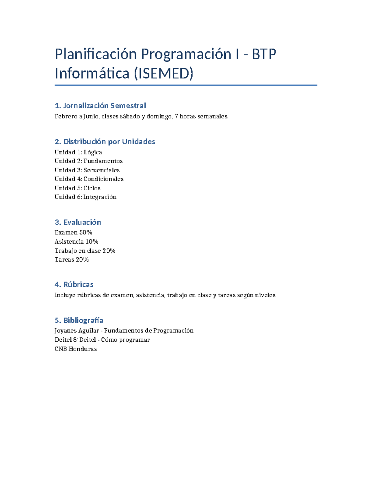 Planificacion Programacion I - Planificación Programación I - BTP ...