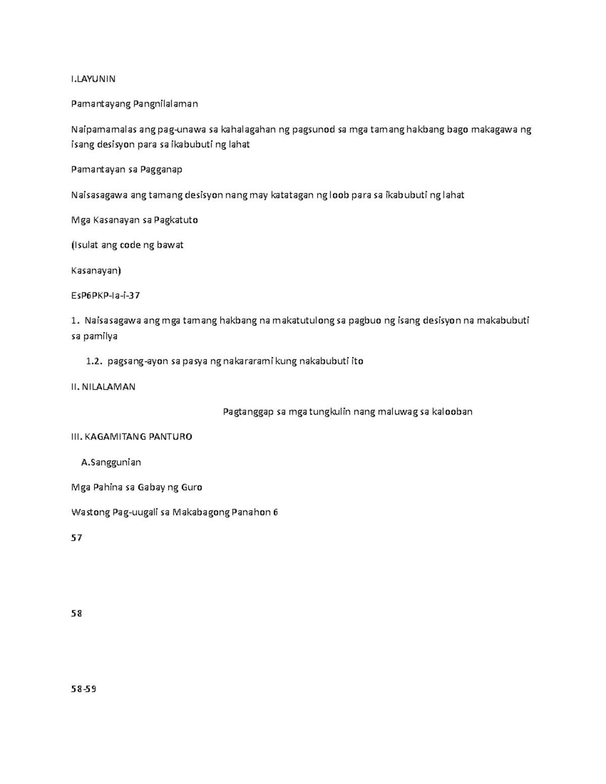 ESP6 Lesson Plan on Decision-Making Practices - Studocu
