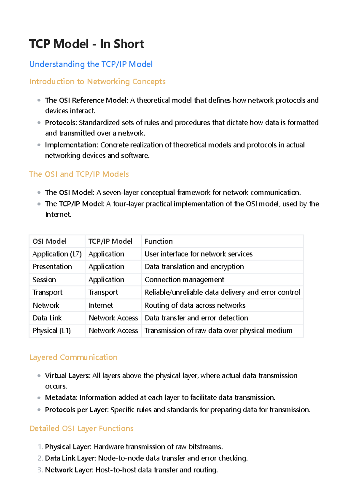 TCP Model - In Short - TCP erklärt - TCP Model - In Short Understanding ...