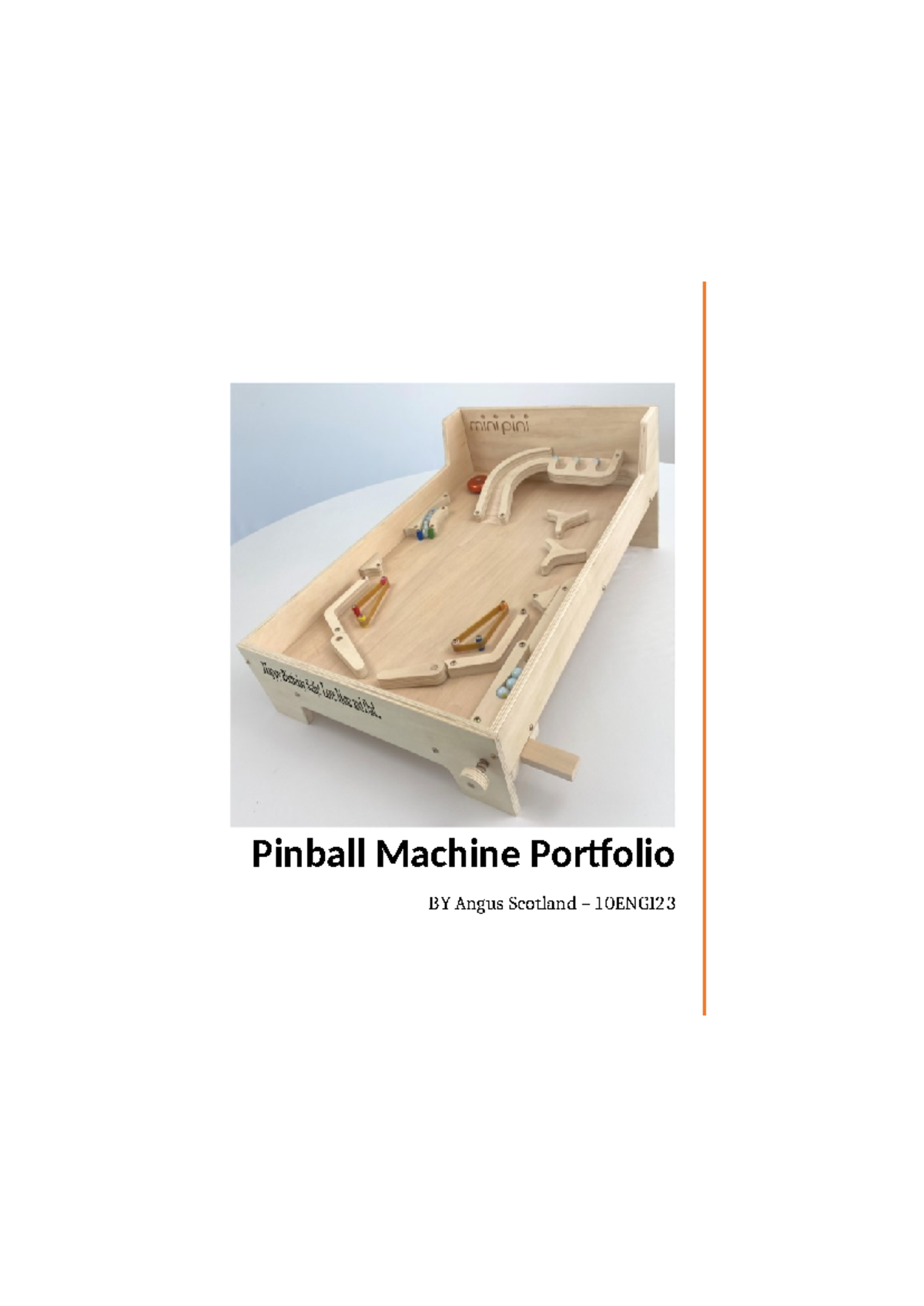 Pinball Machine Project Portfolio – 10ENGI Documentation - Studocu