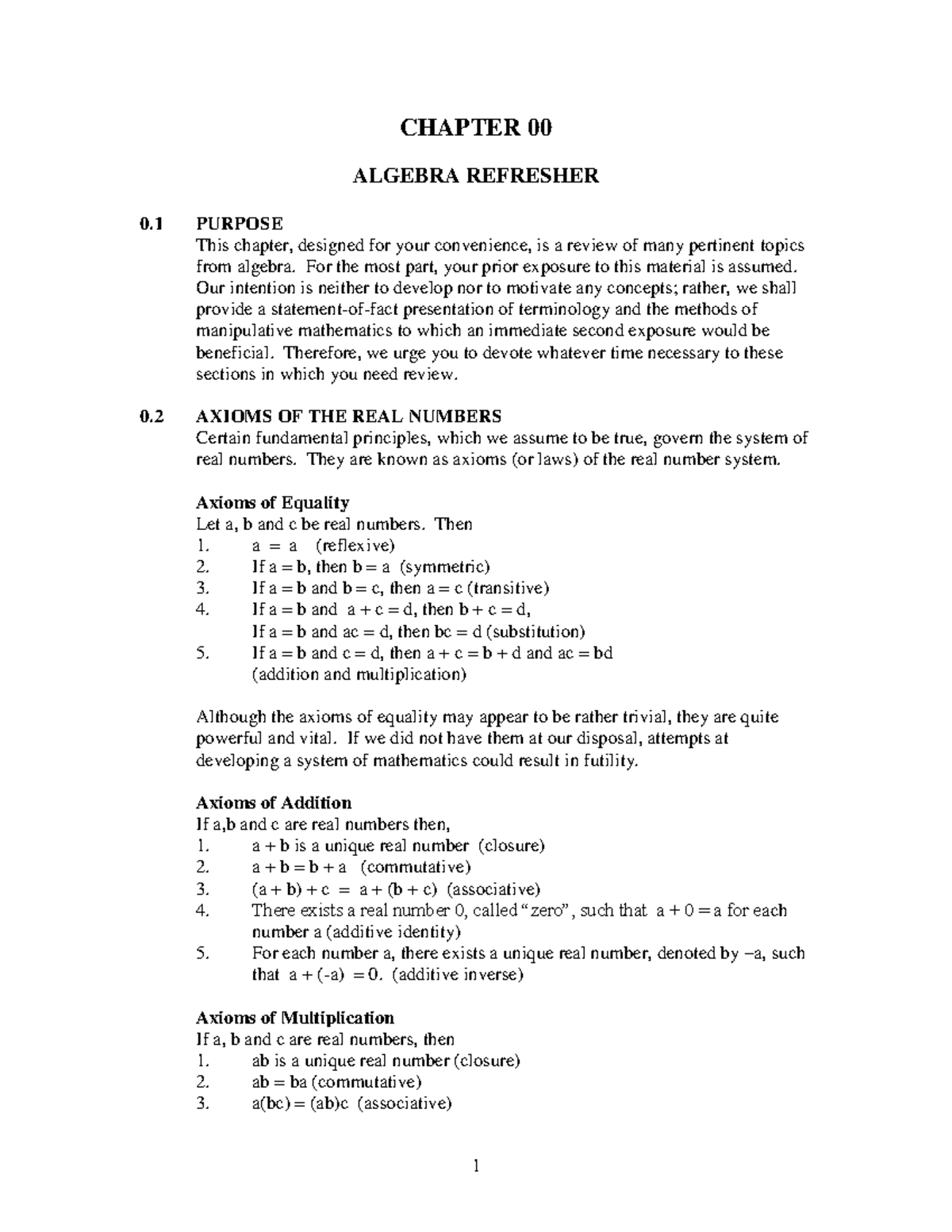 Lecture Notes on Algebra and Trigonometry Concepts (SMTH000) - Studocu
