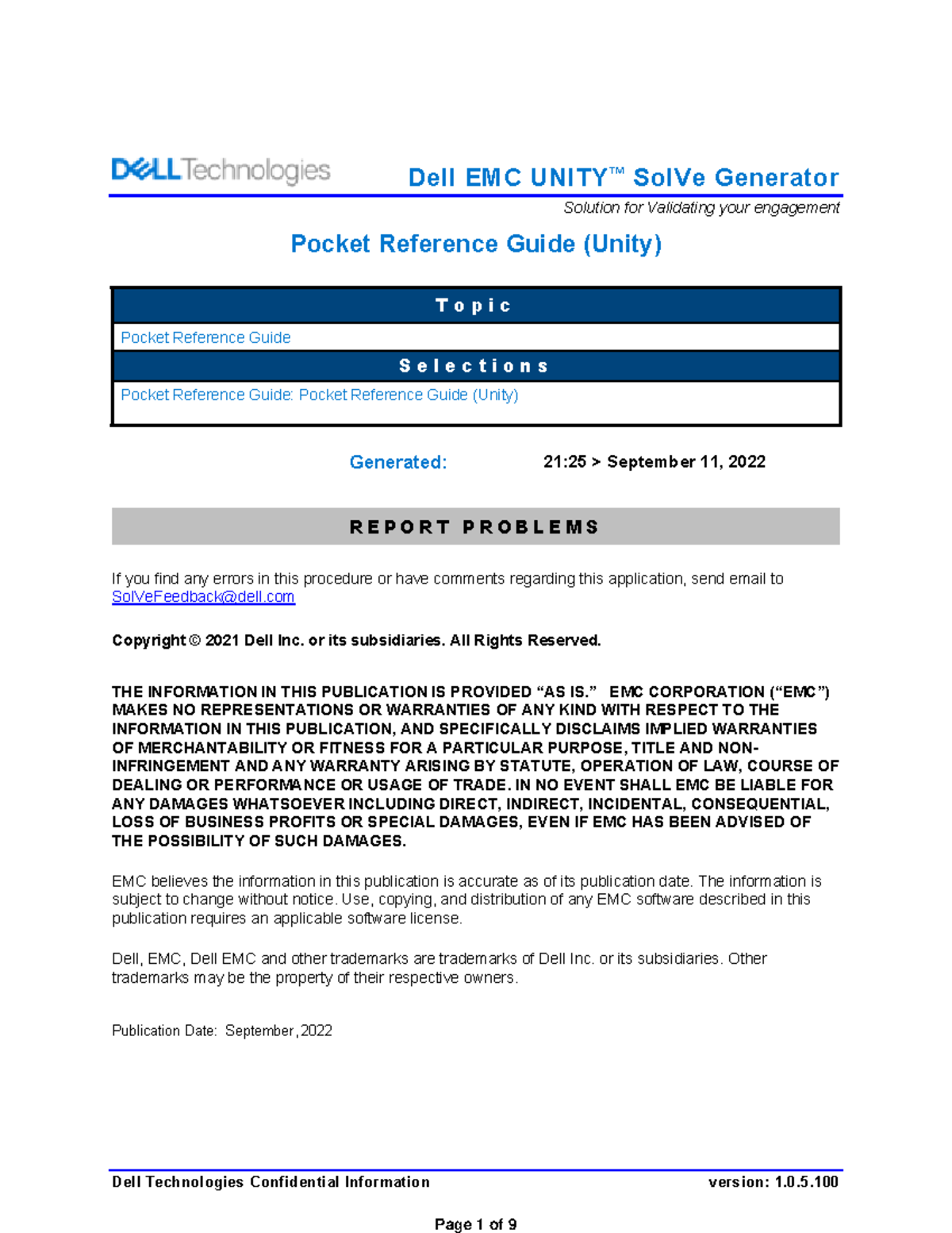 Dell EMC Unity Pocket Reference Guide v1.0.5: Key Features & Specs ...