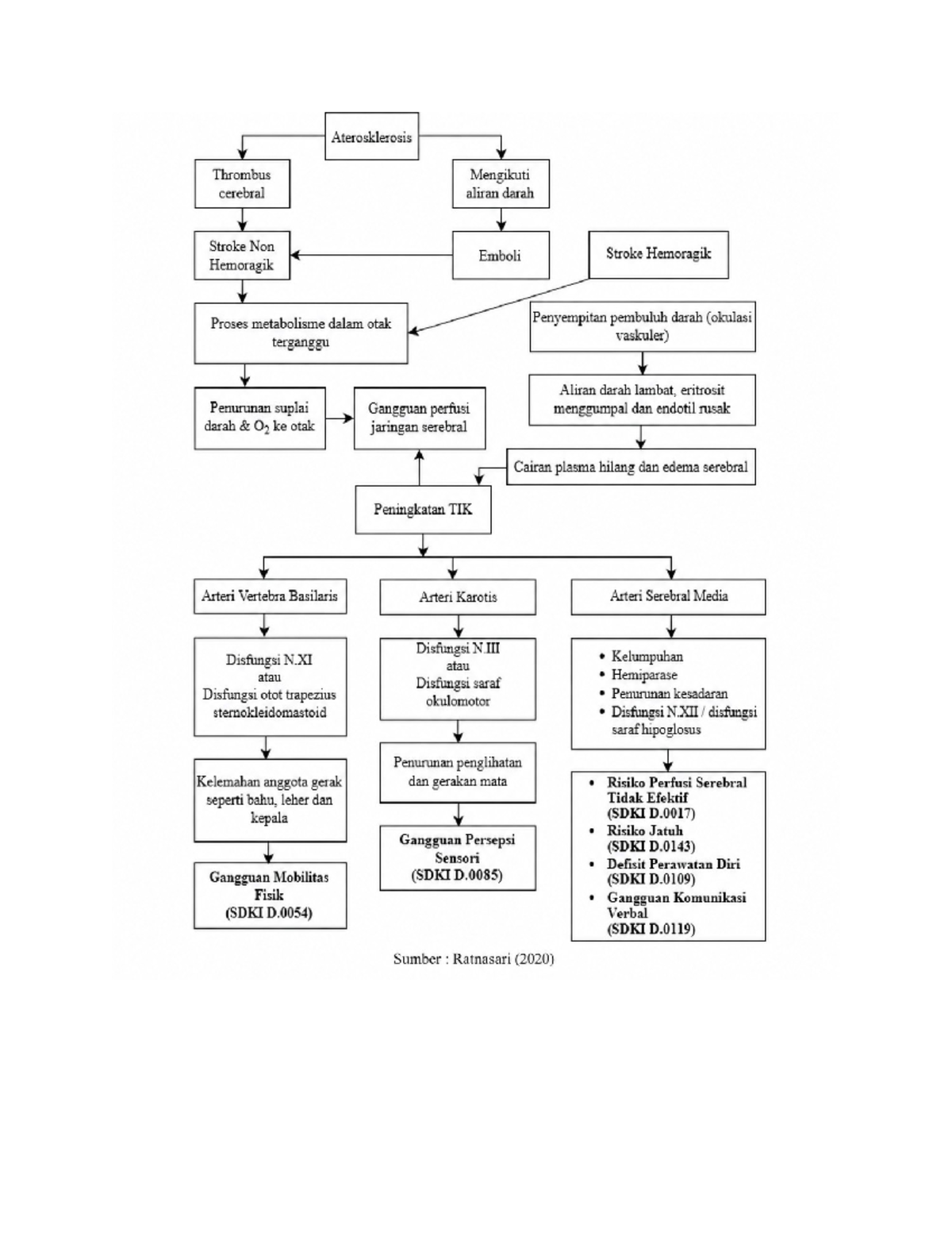 Pathway SNH: Aterosklerosis dan Stroke Hemoragik (SDKI D.0017) - Studocu