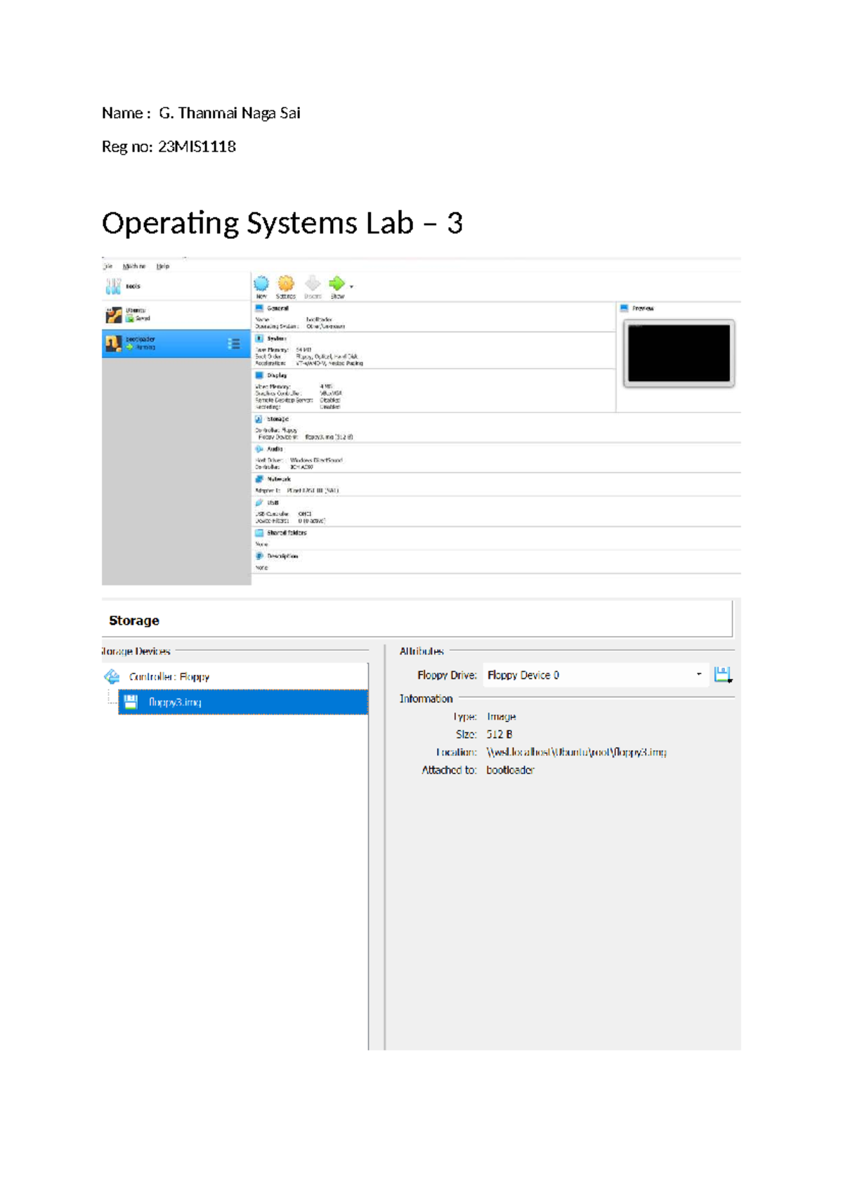OS Lab -3 1118 - Abc - Software Engineering - Name : G. Thanmai Naga ...