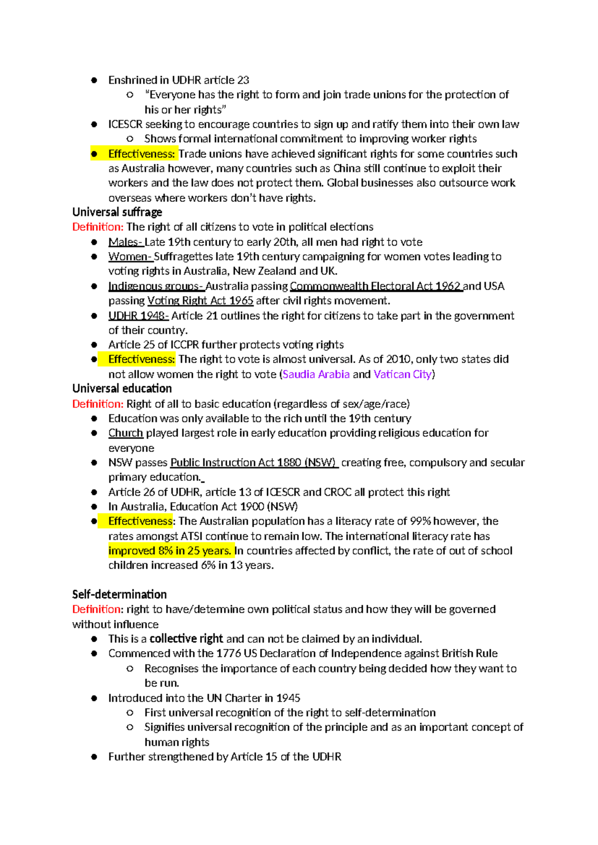 Year 12 Legal Studies: Human Rights & Criminal Justice Notes - Studocu
