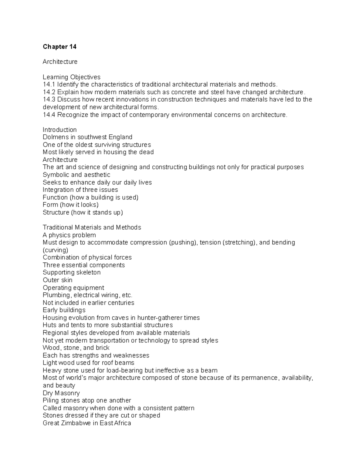 Chapter 14 - Architecture Lecture Notes: Materials & Innovations - Studocu
