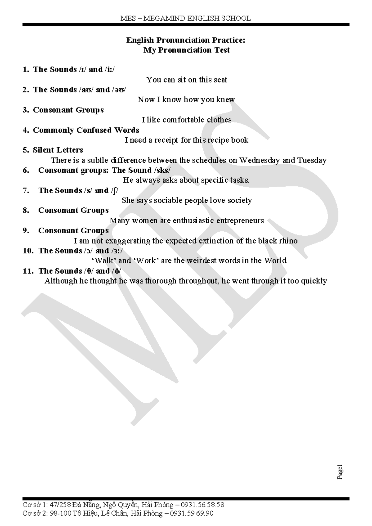 A1-B2 English Pronunciation & Listening Practice Questions Guide - Studocu