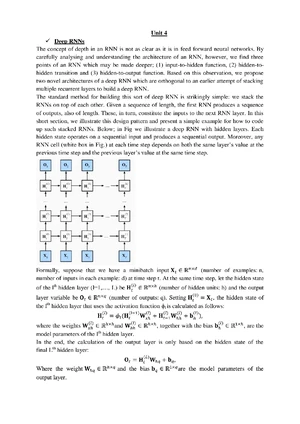 Deep Learning (CS101) Final Exam Notes on Neural Networks and ...