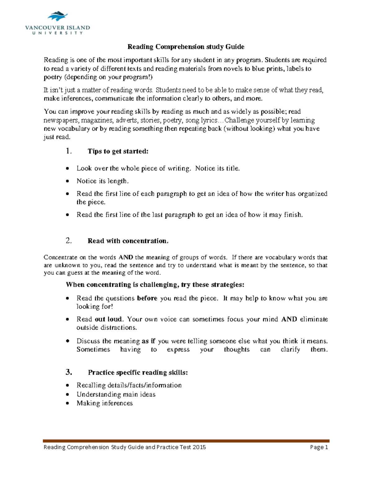 Reading Comprehension Study Guide & Test Prep Resources - Studocu
