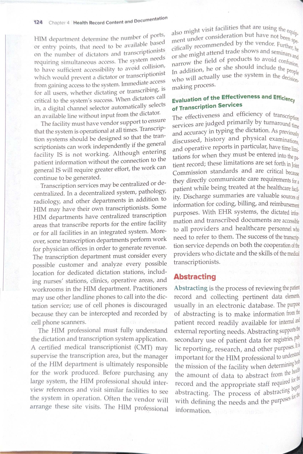 124 Health Record Content and Documentation: Key Concepts Summary - Studocu