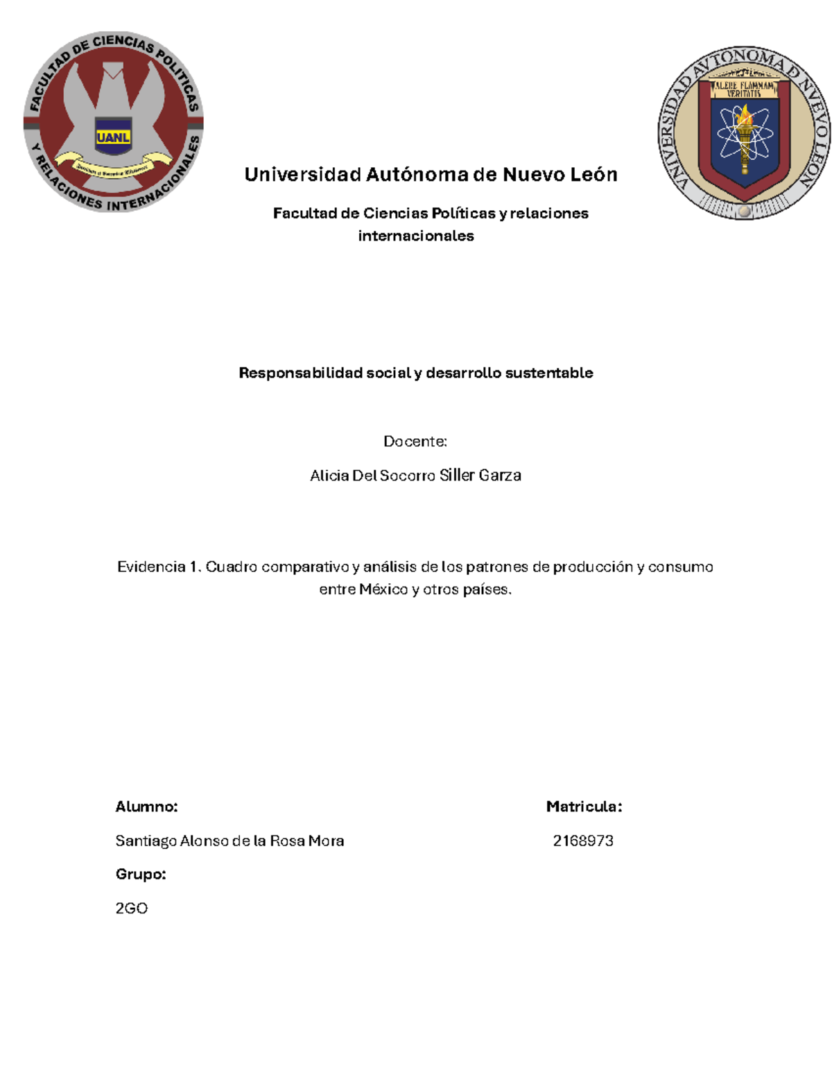 RSDS EV1 - evidencia 1 - Universidad Autónoma de Nuevo León Facultad de ...