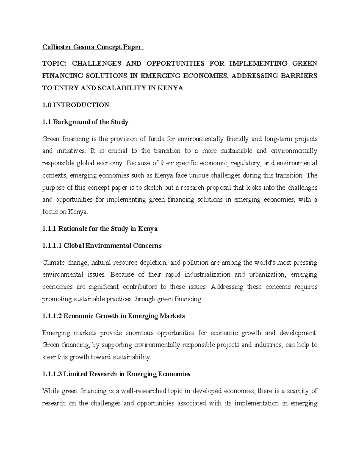 Draft 1 Calliester Concept Paper 1 - Calliester Gesora Concept Paper ...