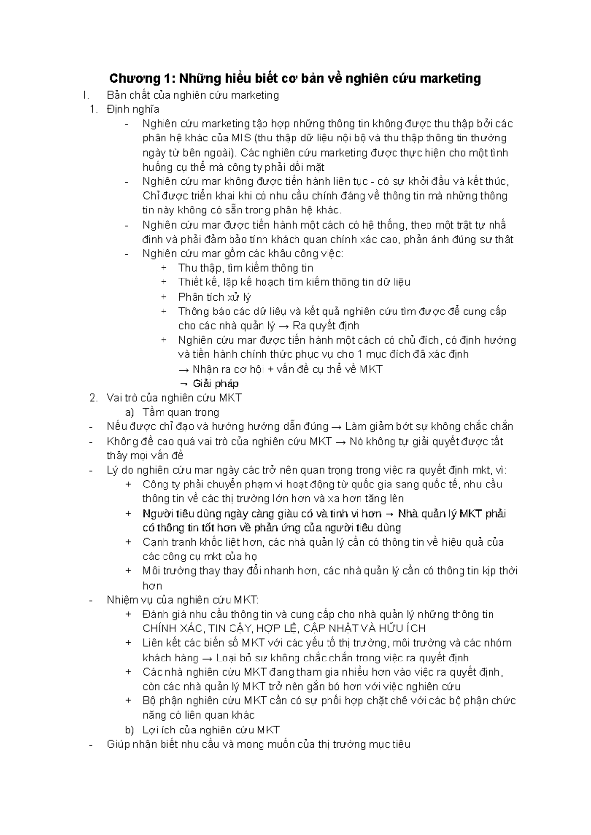Nghiên cứu Marketing Cơ Bản và Mục Tiêu Nghiên Cứu MKT (MKT101) - Document Preview