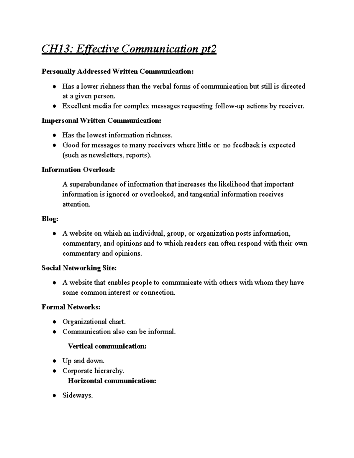 CH13 Effective Communication pt2 - CH13: Effective Communication pt ...