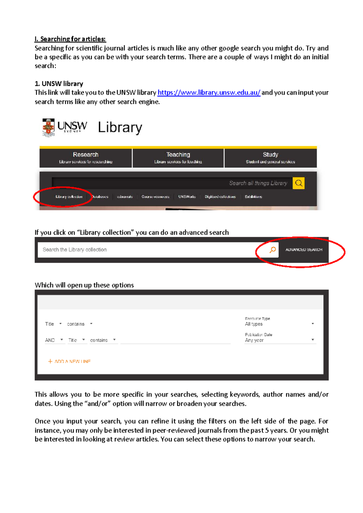 Article Search Strategies: Using UNSW Library & Pubmed for Research ...