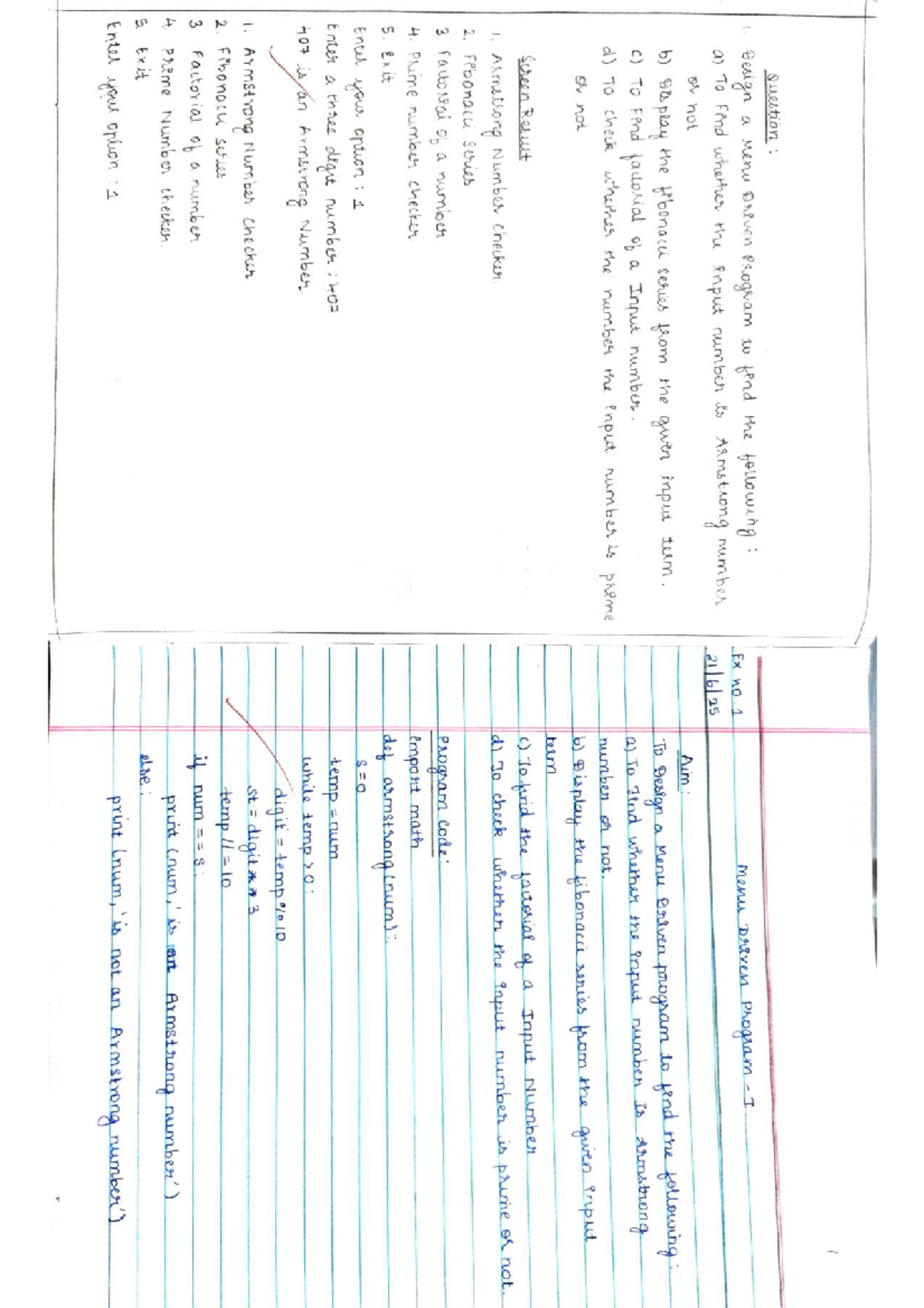 CS101: Menu Driven Program for Armstrong, Fibonacci, Factorial & Prime ...