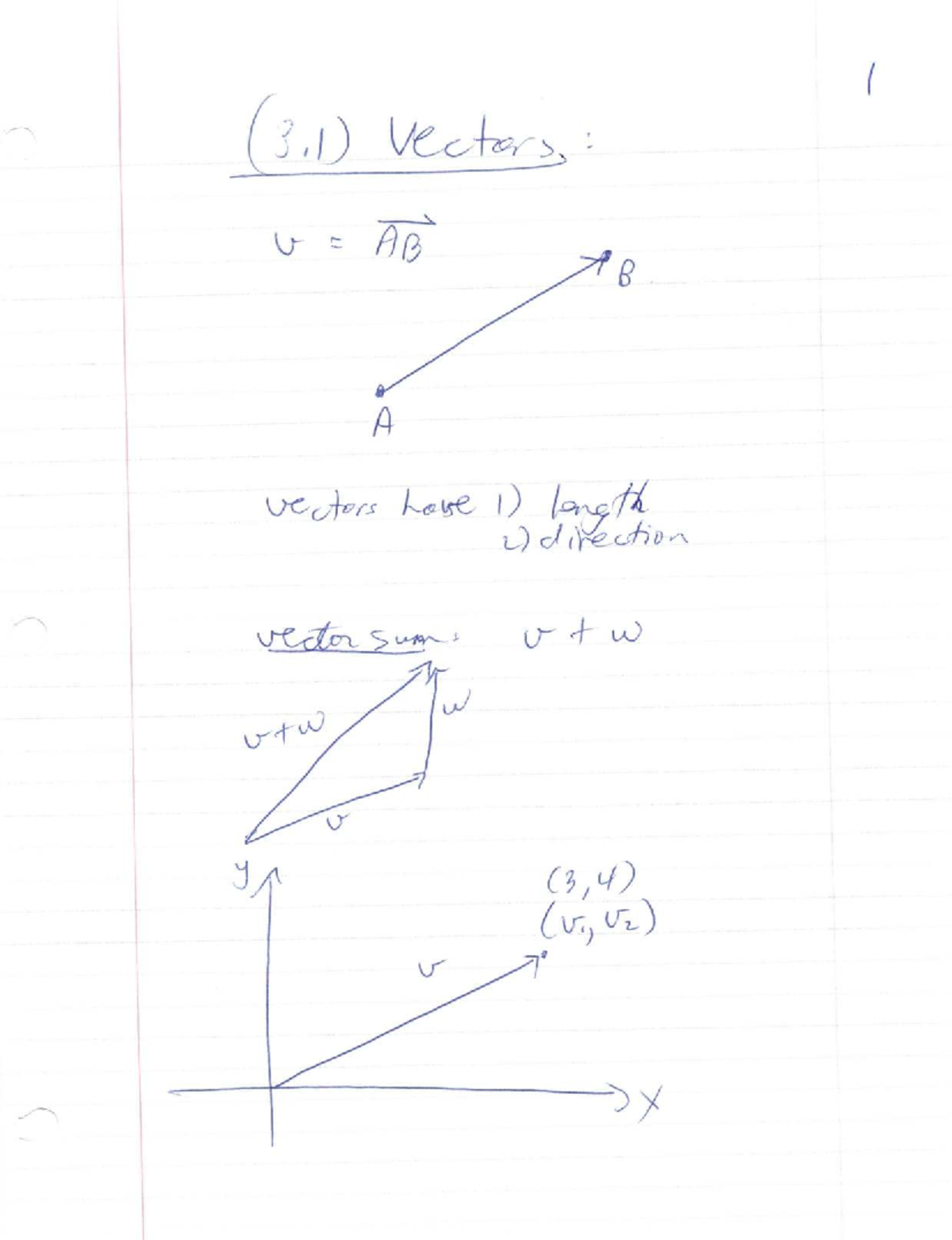Vectors Norms and Dot Products (MATH 3.1) Lecture Notes - Studocu