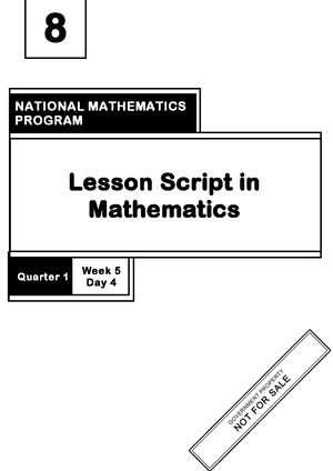 2024-LS-G8-NMP Mathematics Lesson Script Q1 W2 D3 - Studocu