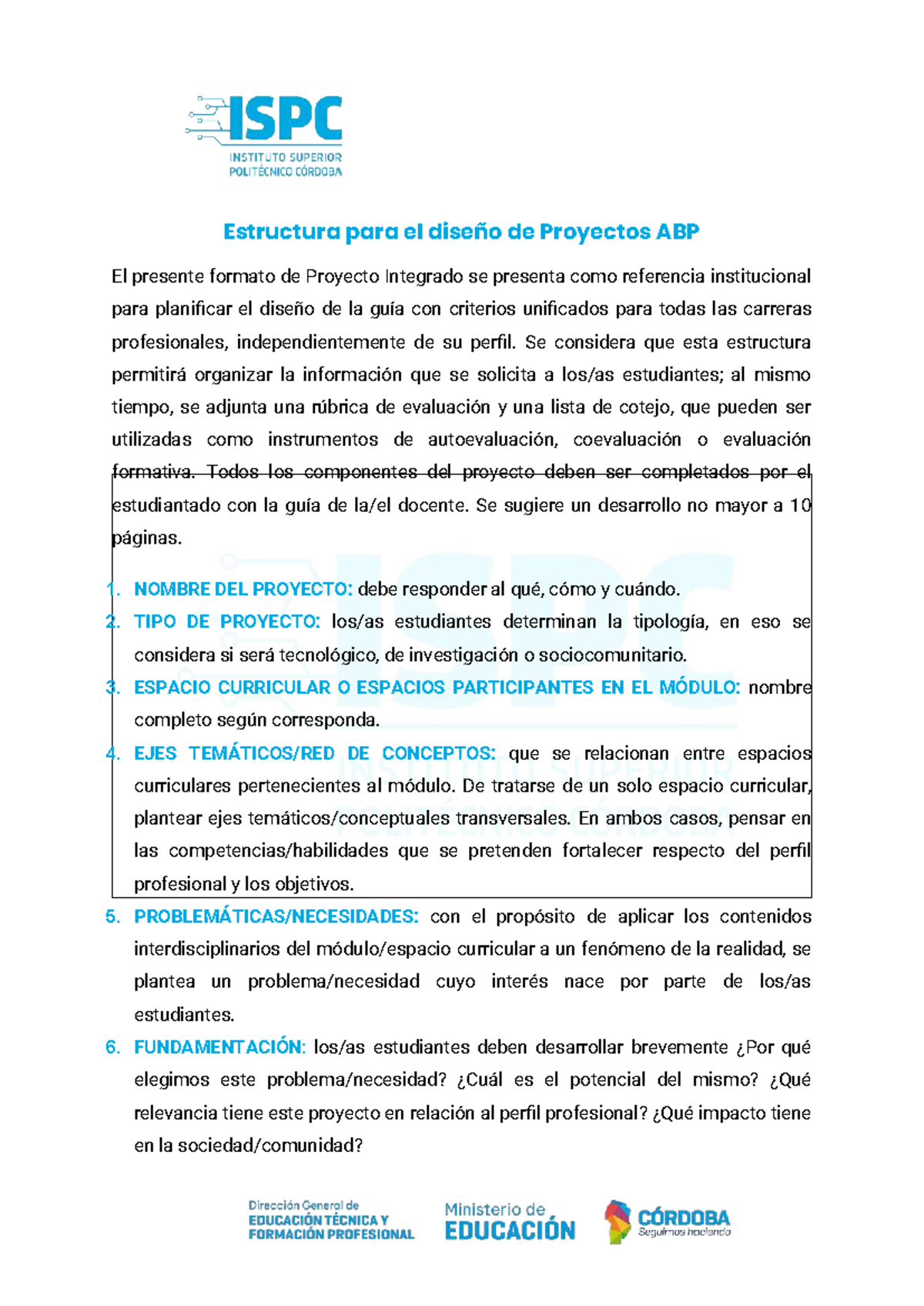 Modelo ABP para el Diseño de Proyectos Integrados - Studocu