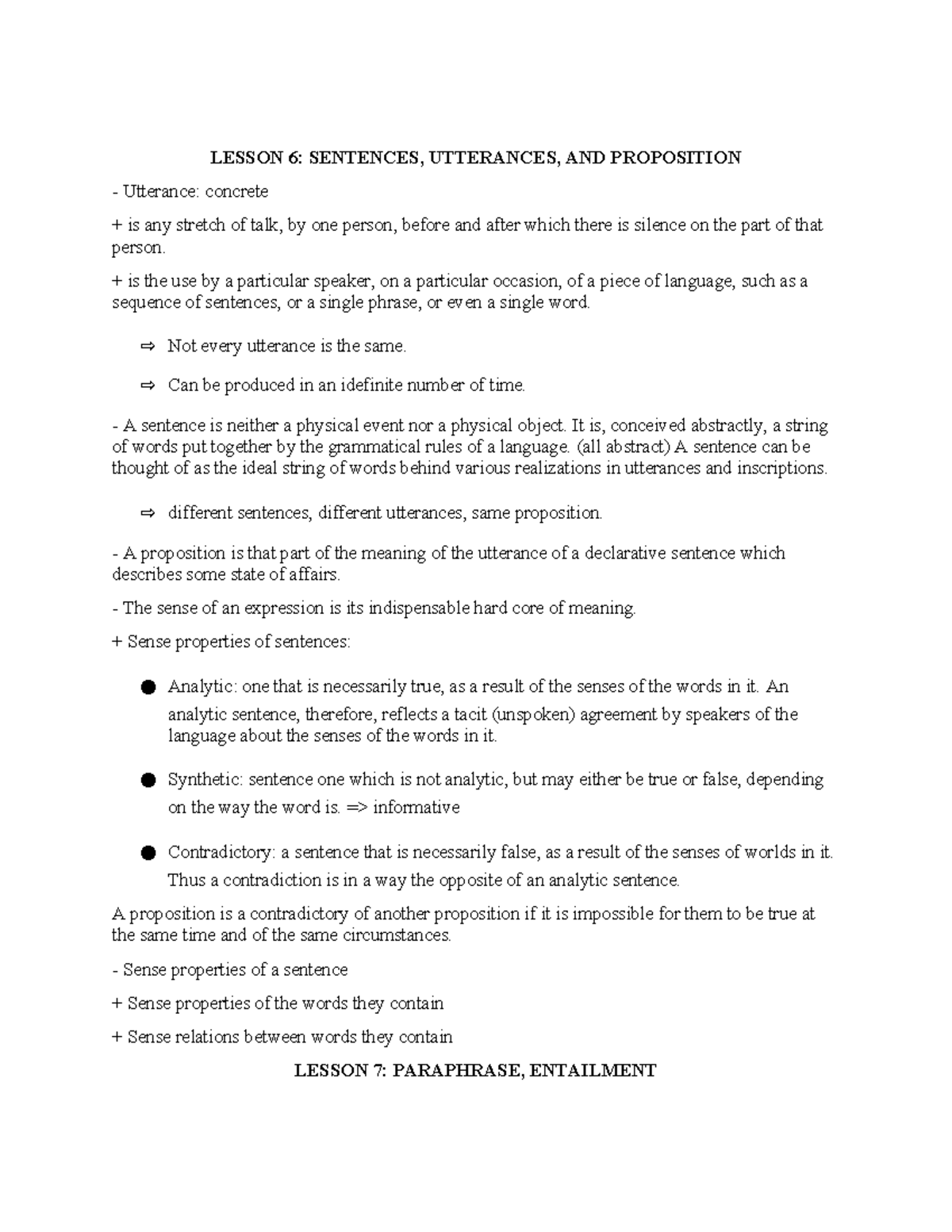 Semantics (Cont) - Lesson Summary and Key Concepts Review - Studocu