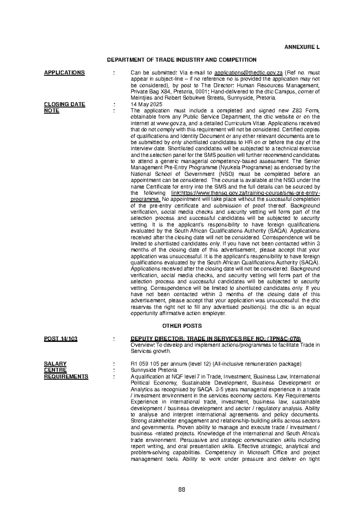 DTIC Applications: Closing Date and Submission Guidelines (Ref No: 2025 ...