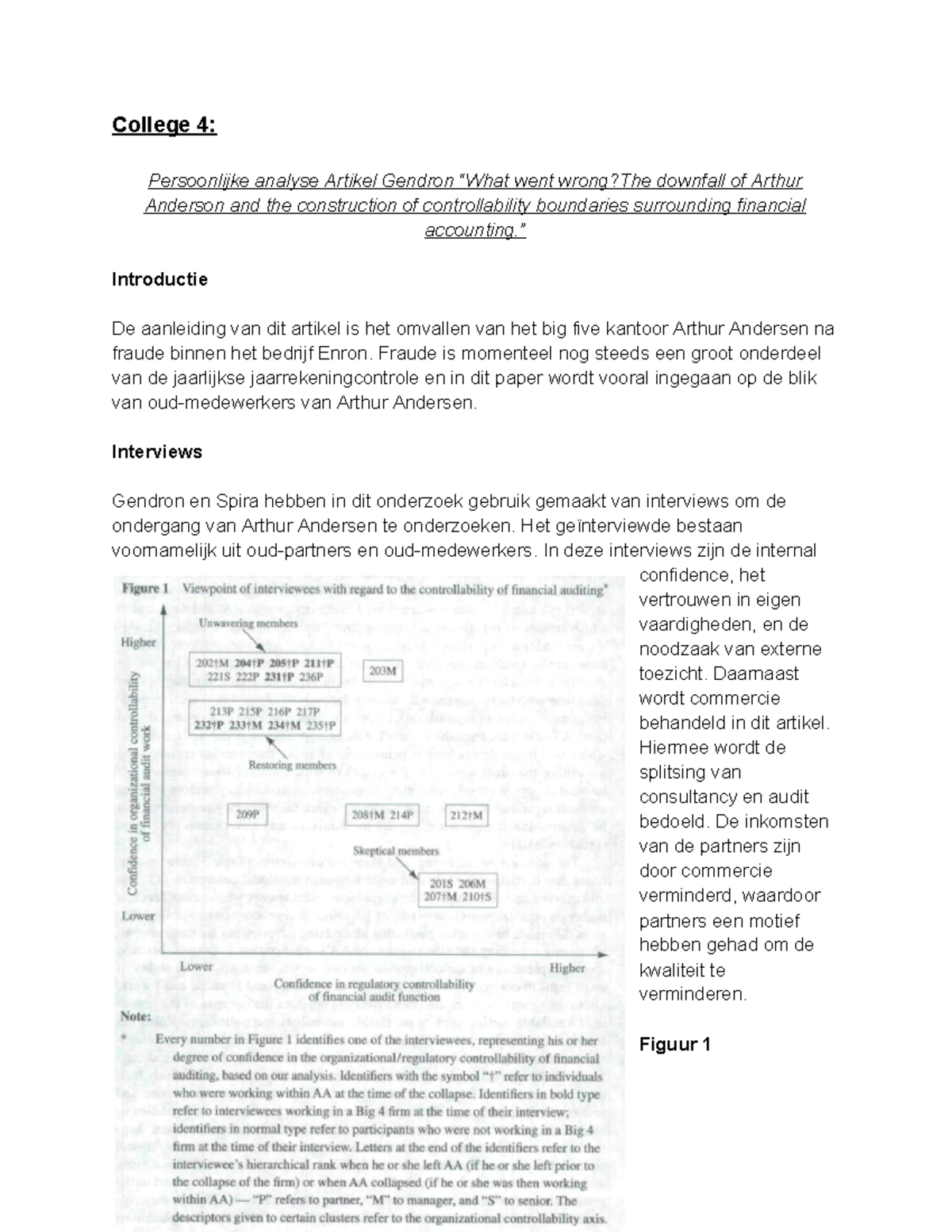 Coll4 - Persoonlijke Analyse van Arthur Andersen en Fraudewijzen ...