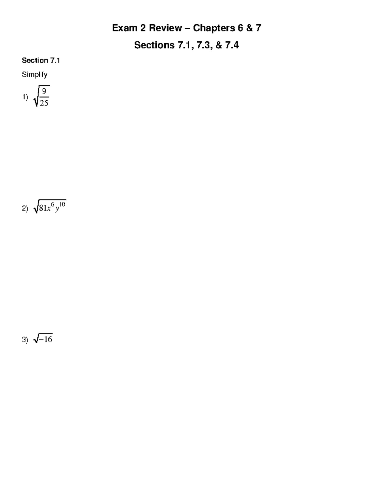Exam 2 Review – Chapters 6 & 7 - Studocu