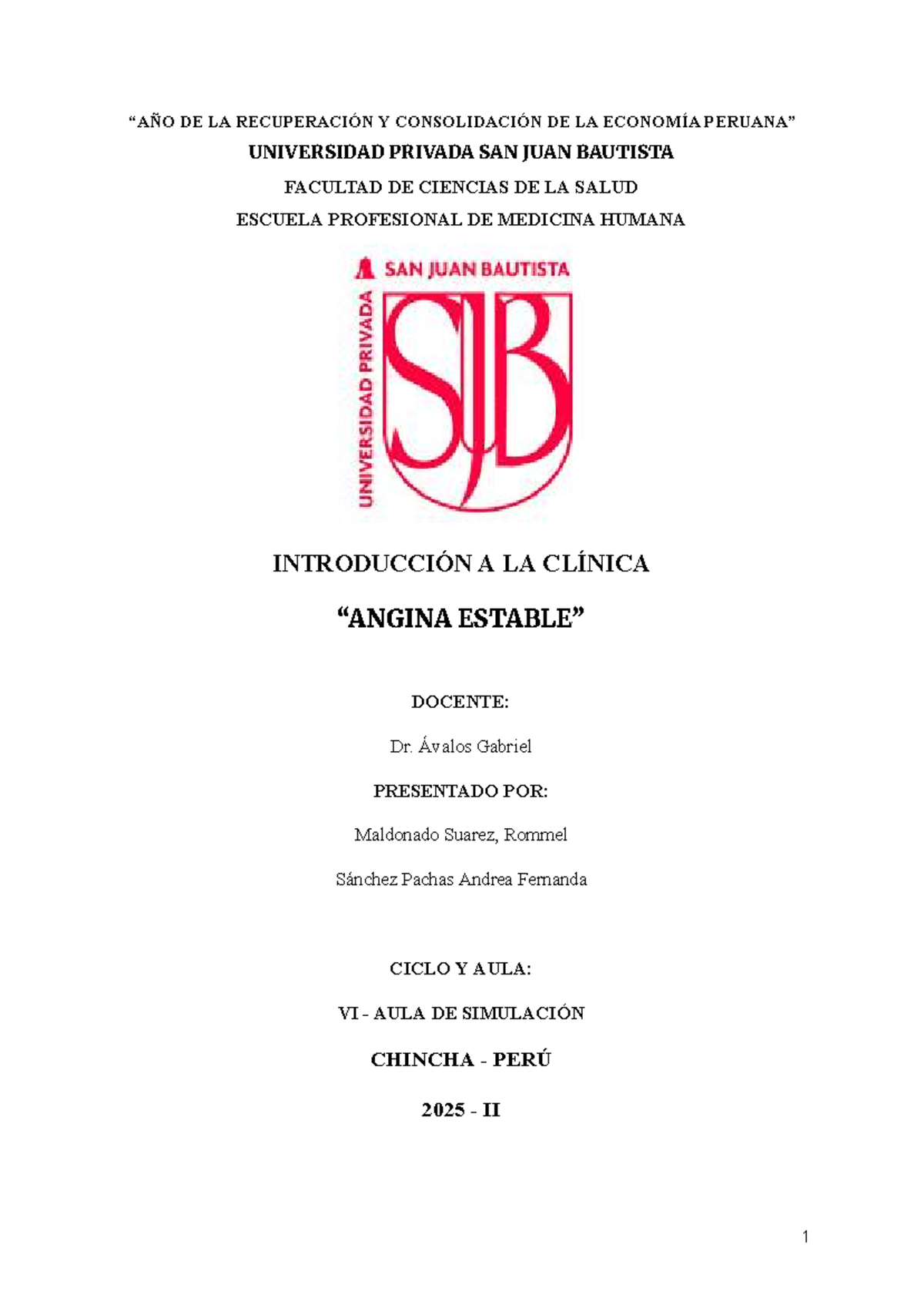 Angina Estable ABP - Caso Clínico de Paciente Masculino de 45 Años ...