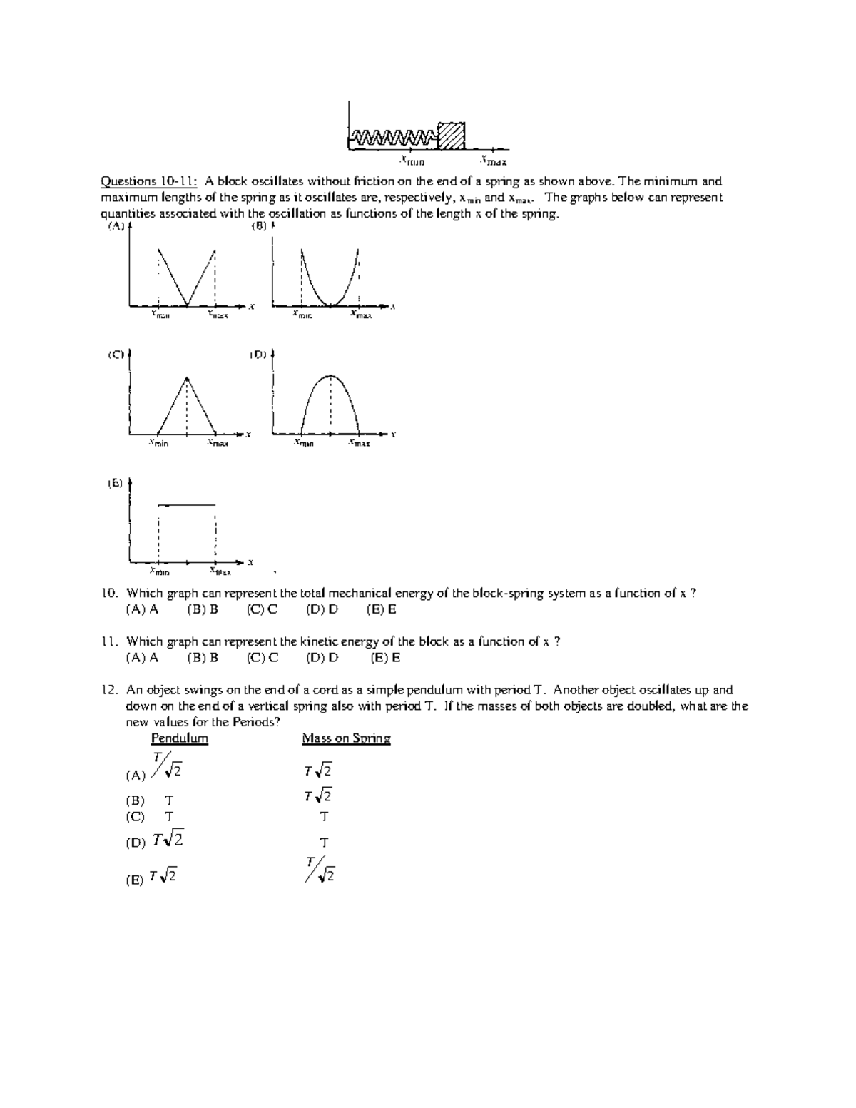 SHM Review-1: Energy and Motion in Oscillating Systems - Studocu