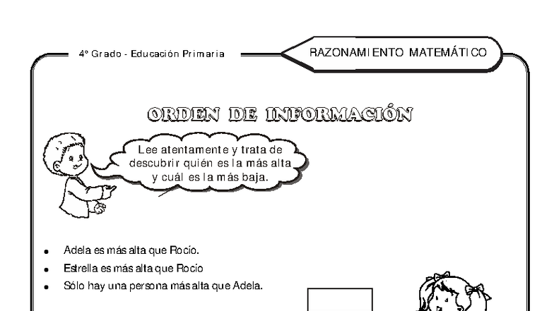 Razonamiento Matemático: Ejercicios y Soluciones - Grado Educación Primaria - Document Preview