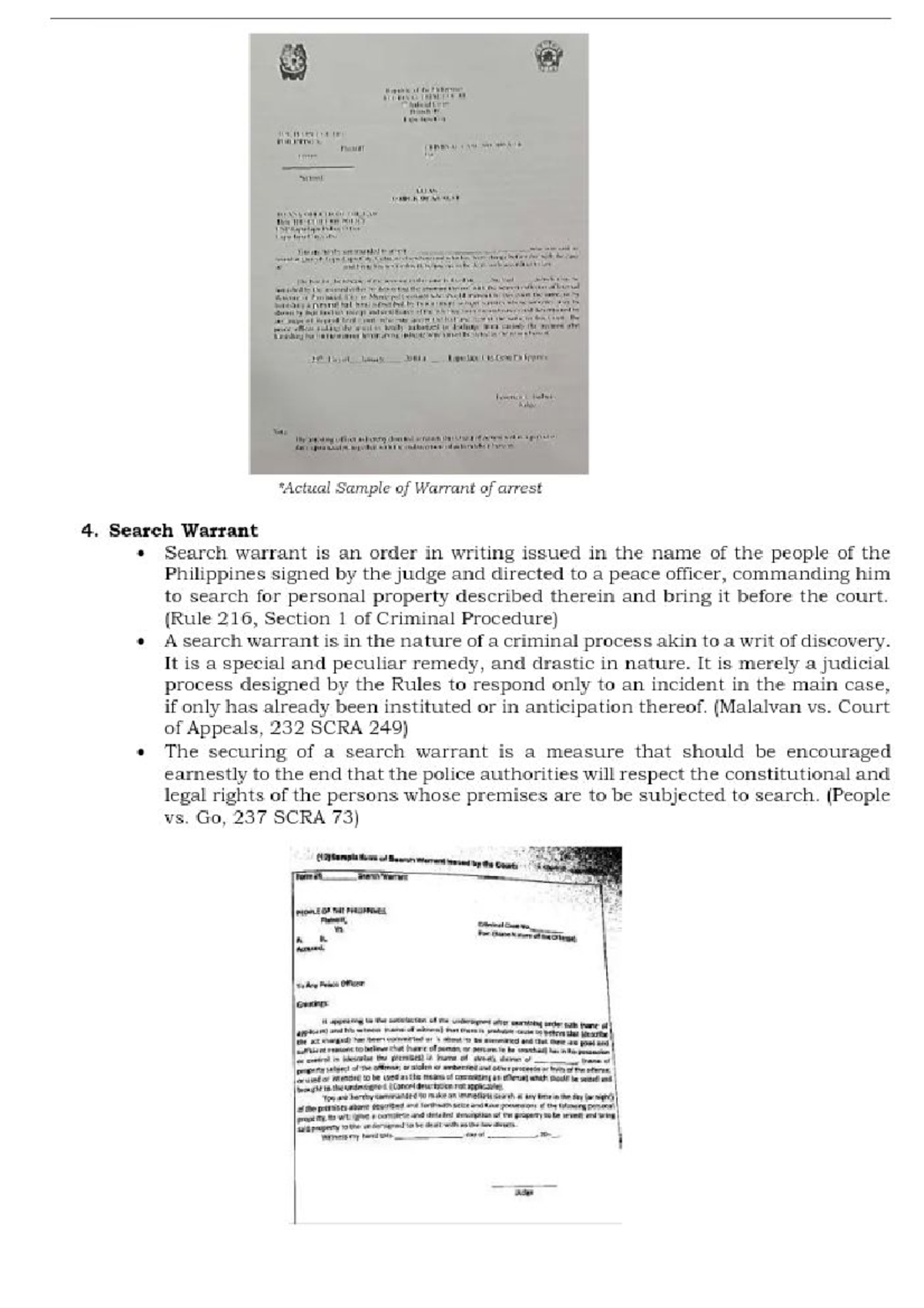 CDI8 - Technical English 2: Legal Forms & Warrant Procedures - Studocu