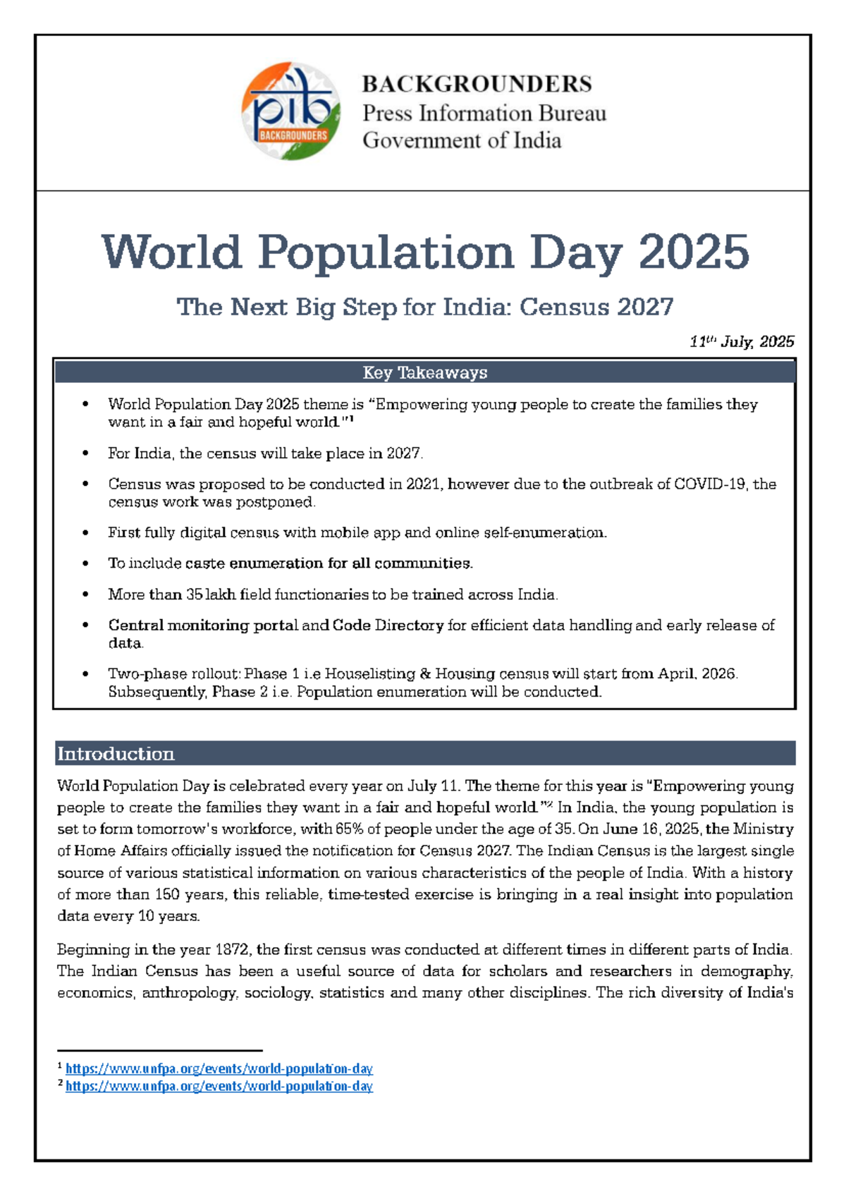 Census 2027: Key Insights and Housing Census Overview (Doc ...