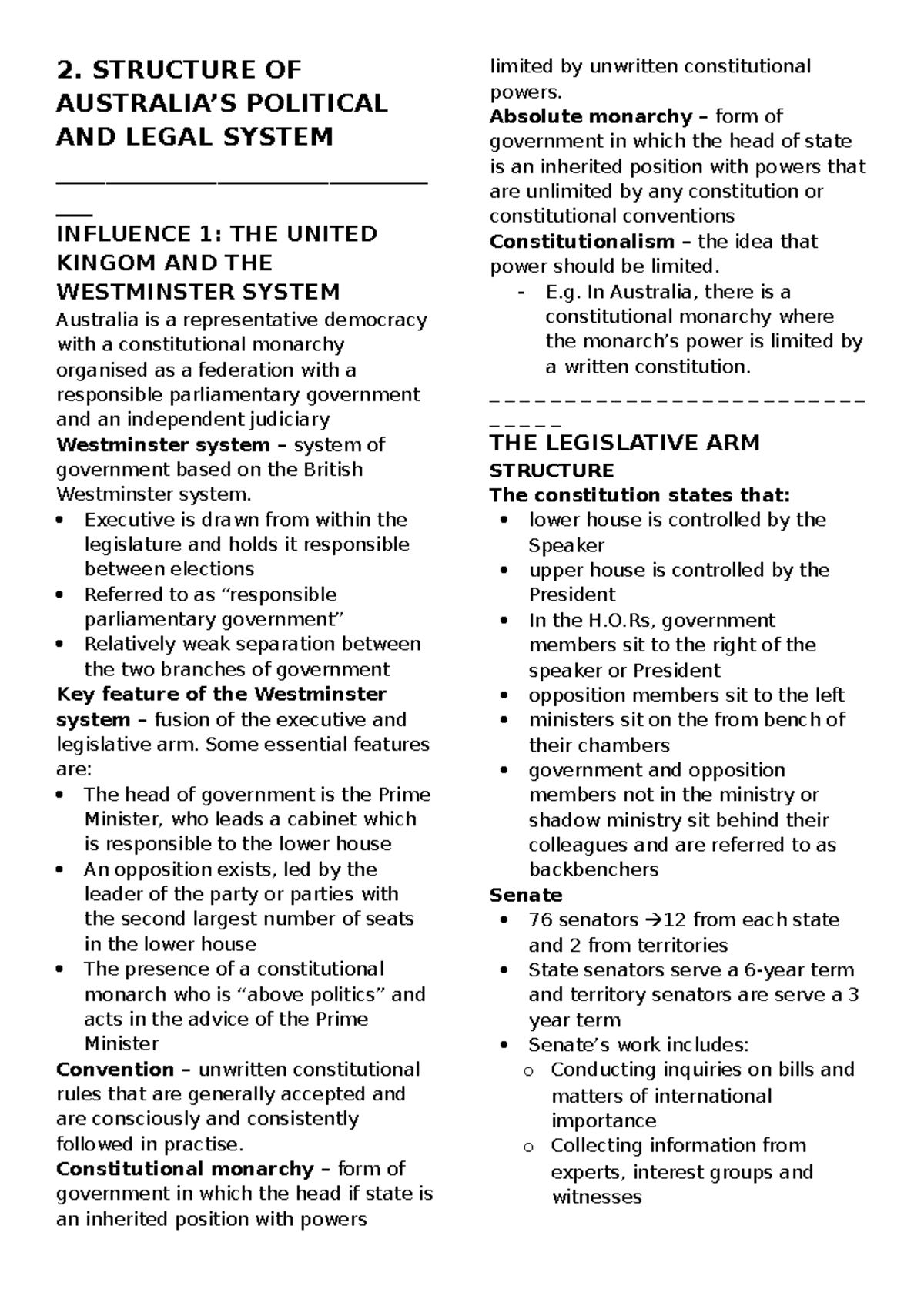 2. Structure of Australia's Political and Legal System: A Comparative ...