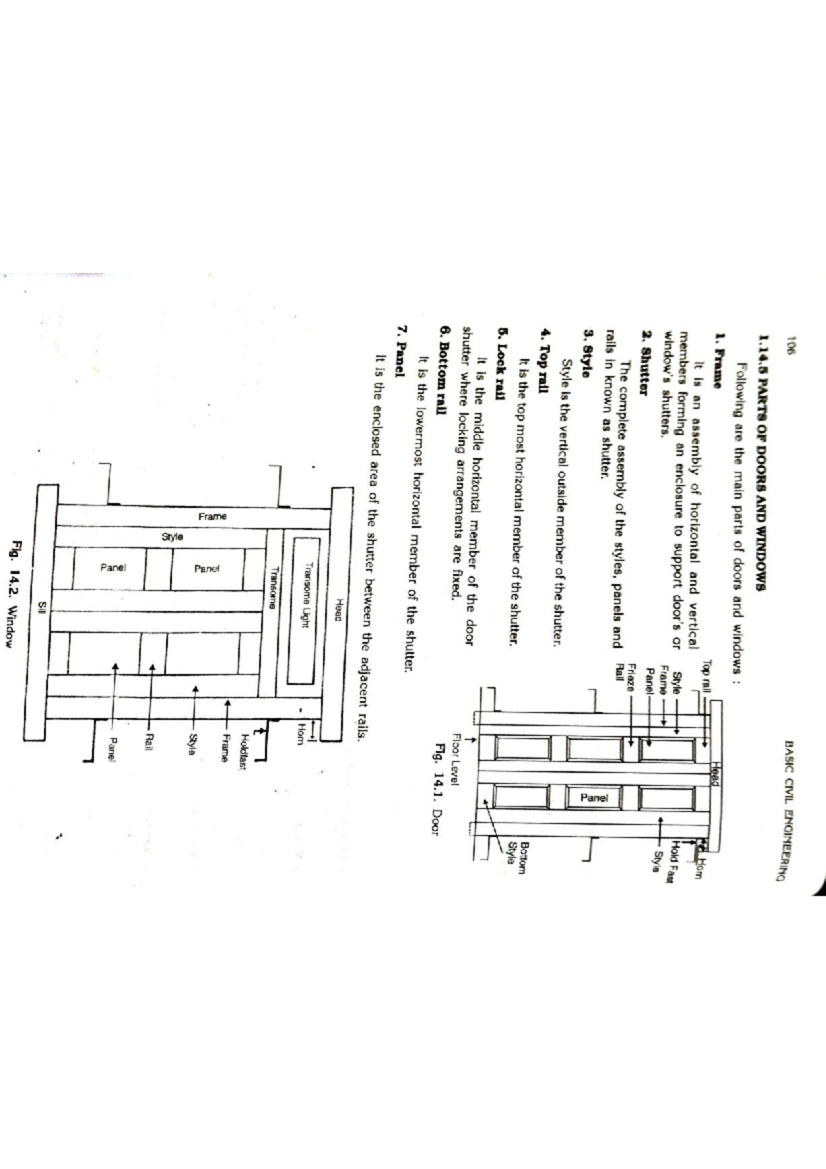 BASIC CIVIL ENG 106: Key Components of Doors and Windows - Studocu